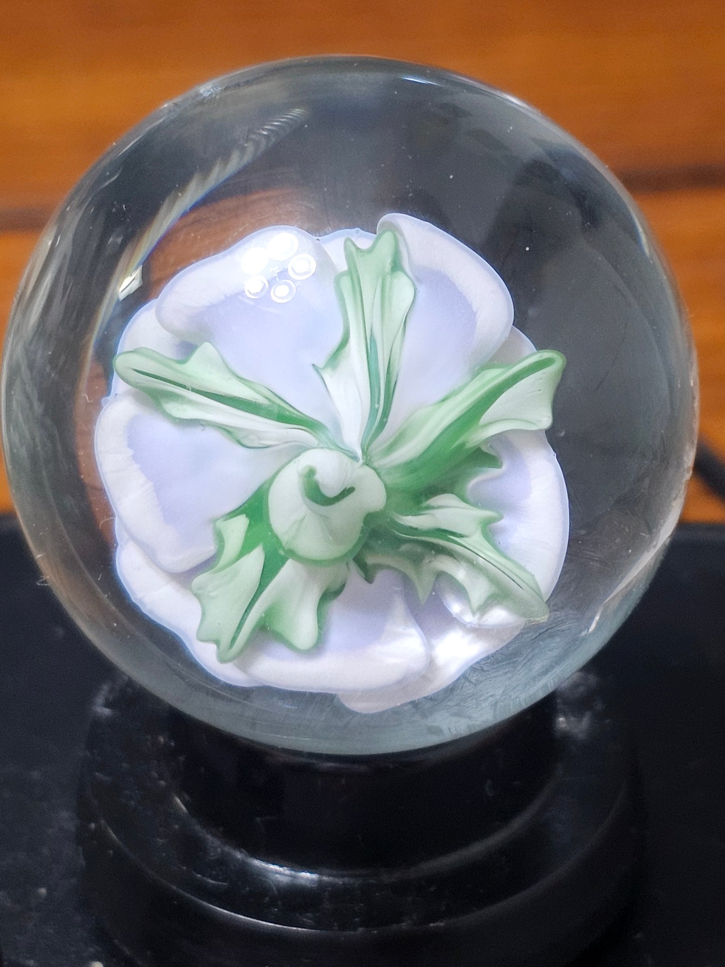 China White & Wisteria Floral Marble