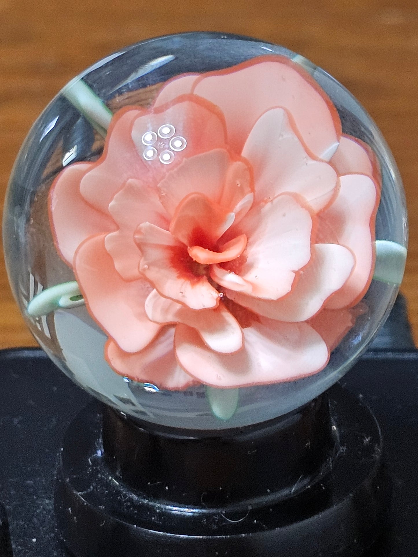 Cherry Red & China White Floral Marble