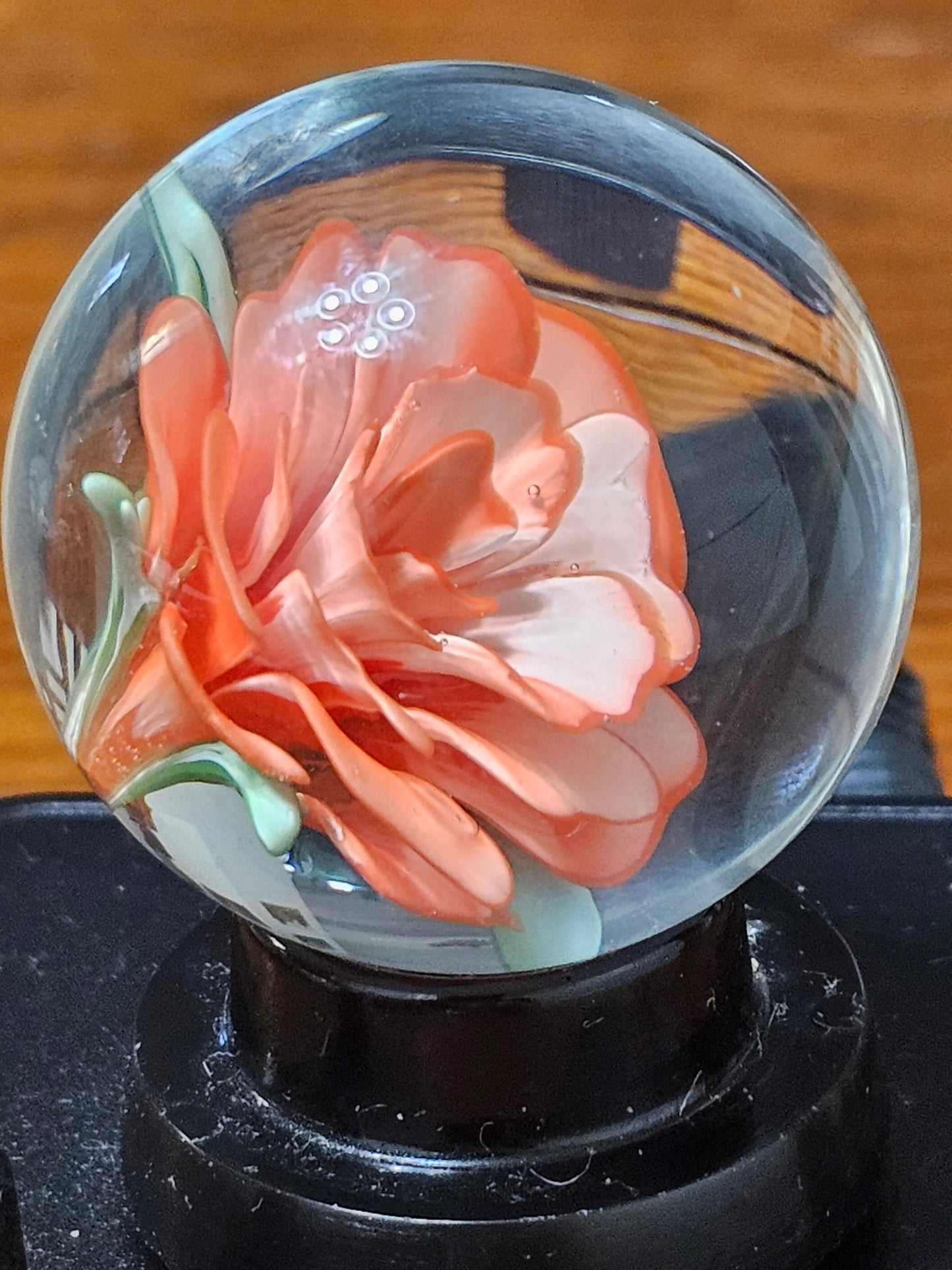 Cherry Red & China White Floral Marble