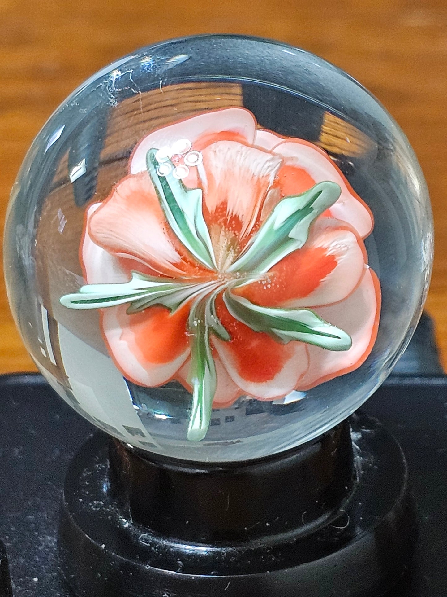 Cherry Red & China White Floral Marble