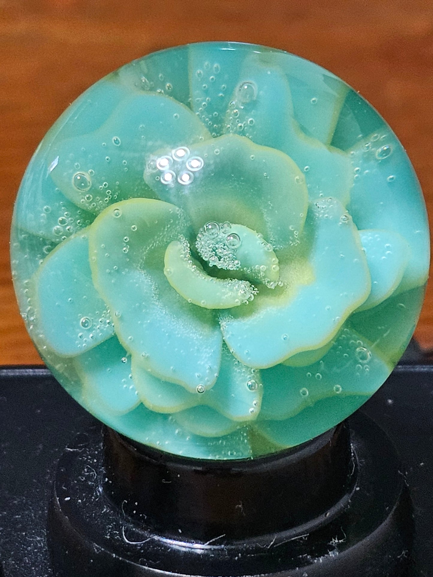 Agua Azul & Canary Yellow Floral Marble