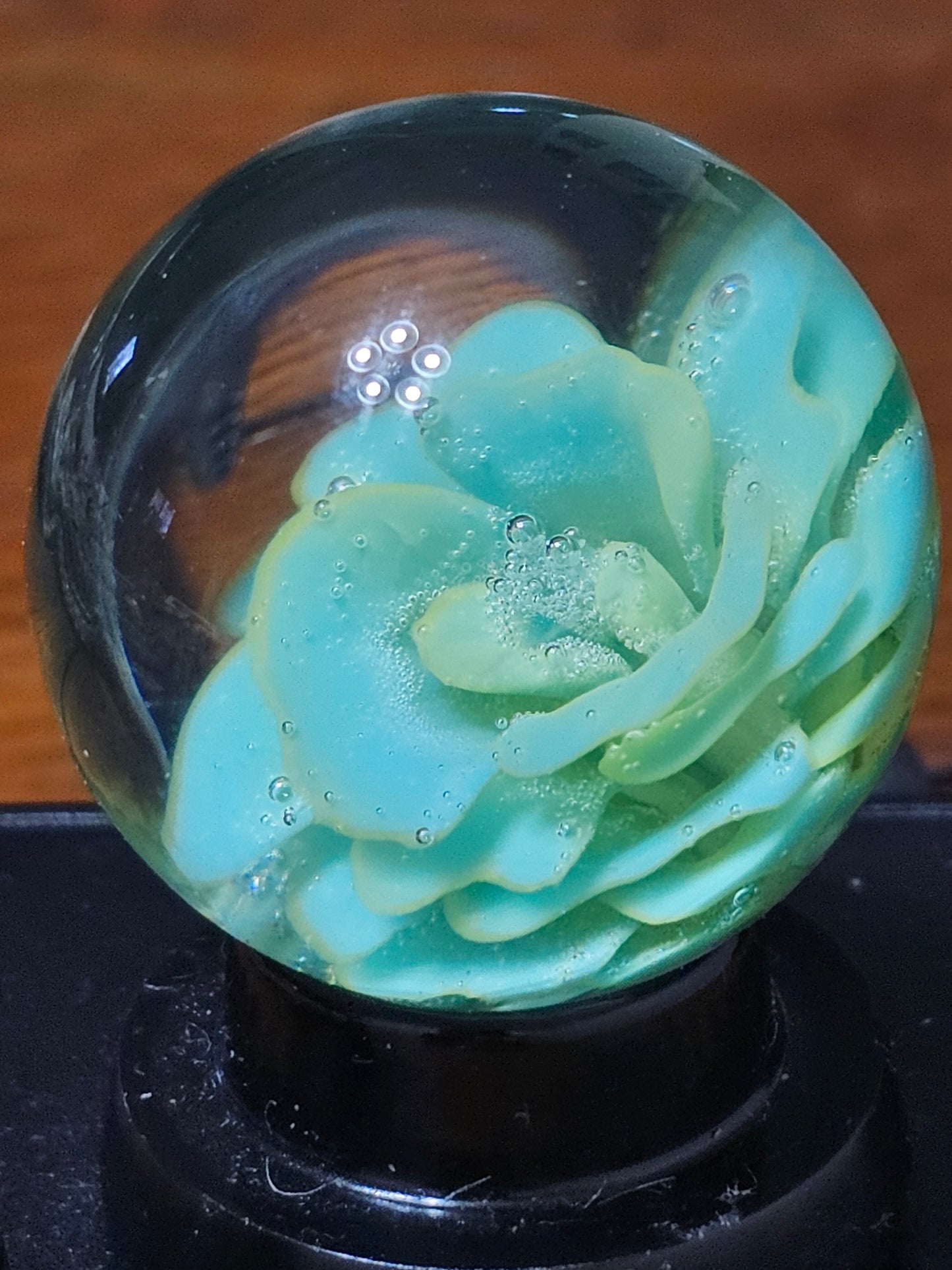Agua Azul & Canary Yellow Floral Marble