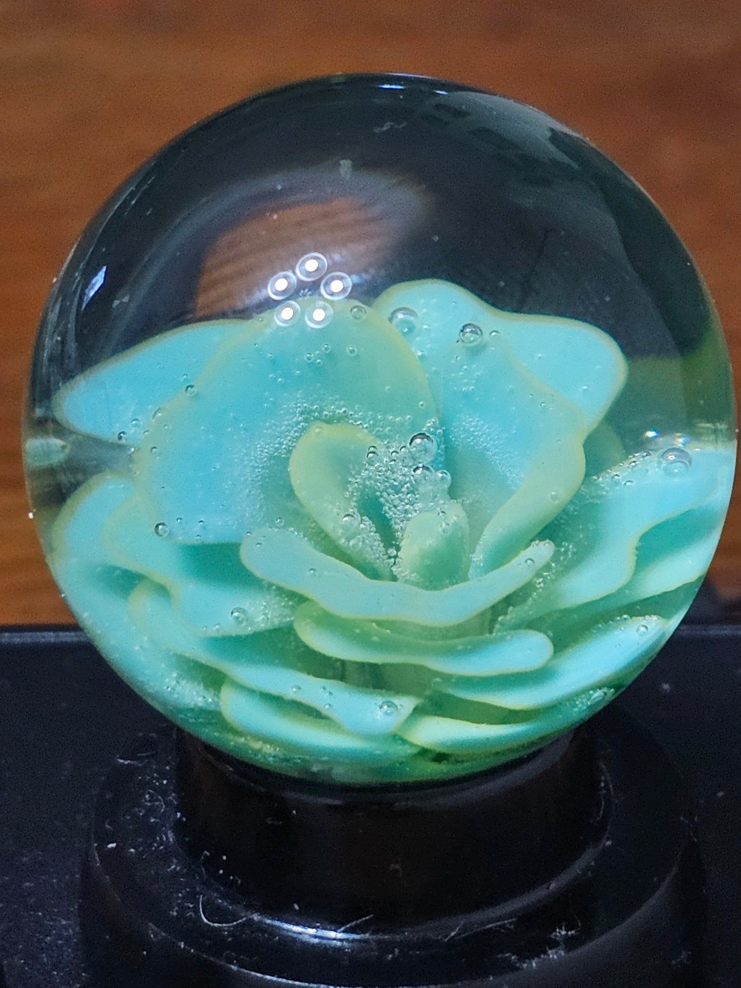 Agua Azul & Canary Yellow Floral Marble
