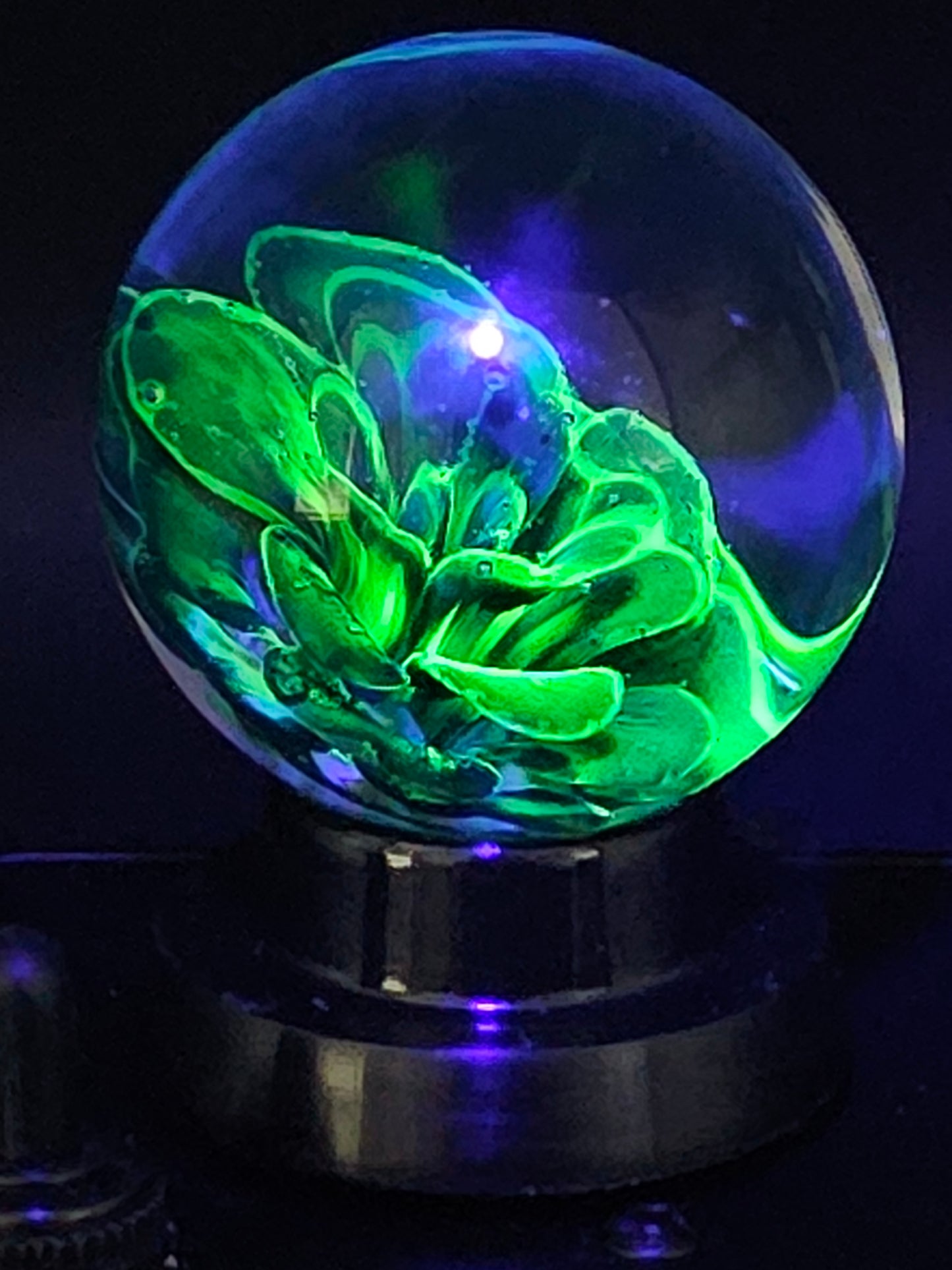 Galaxy Black & Uranium (ION) Floral Marble
