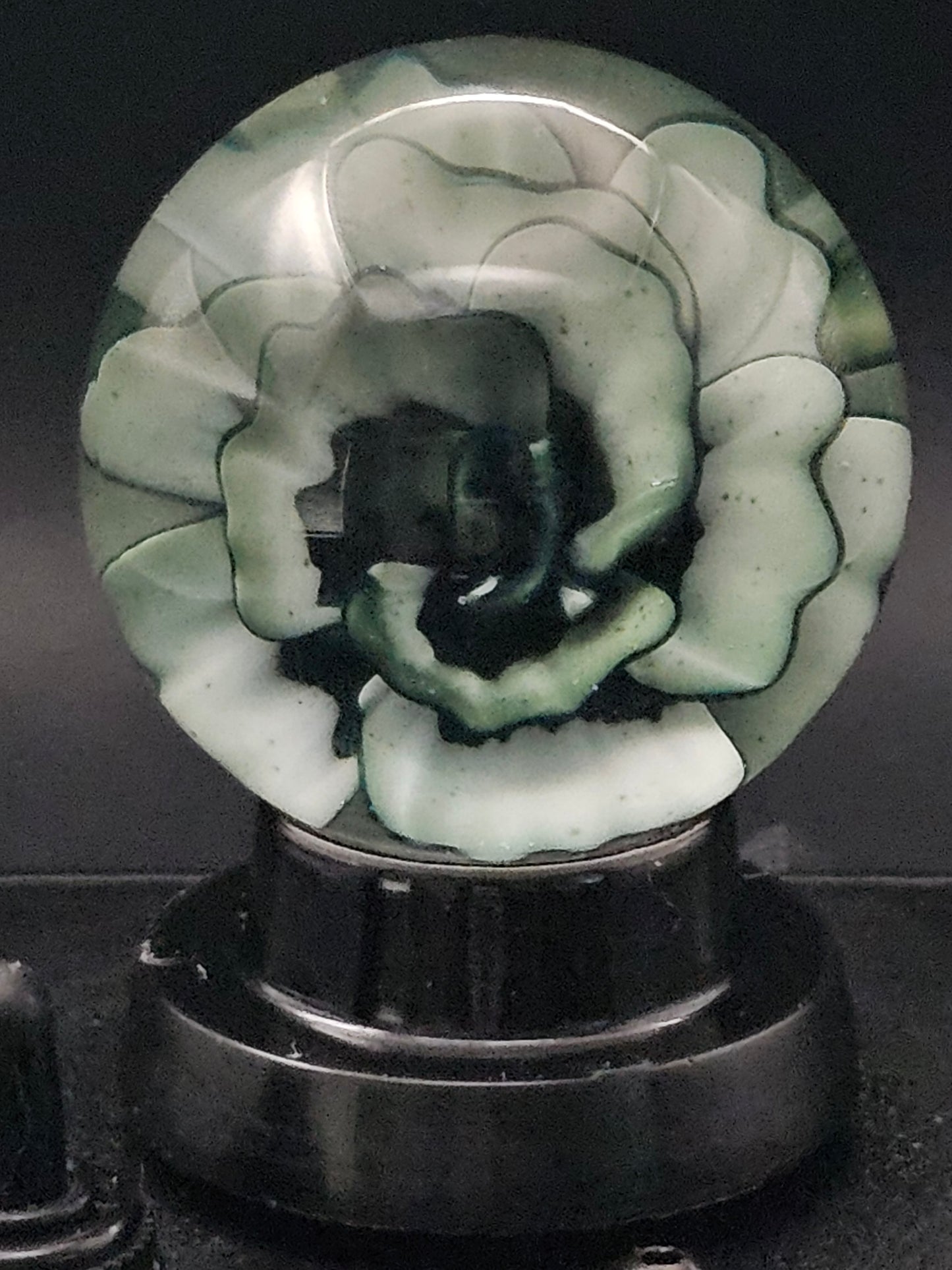 Galaxy Black & China White  Floral Marble