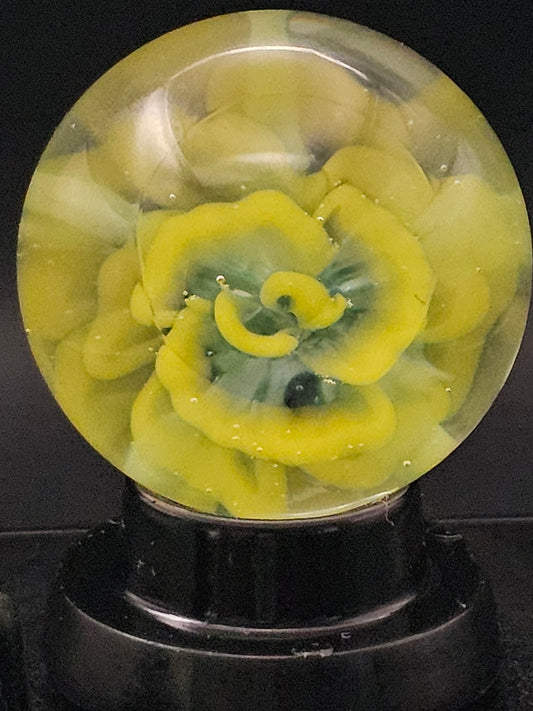 Light Cobalt & Canary Yellow Floral Marble