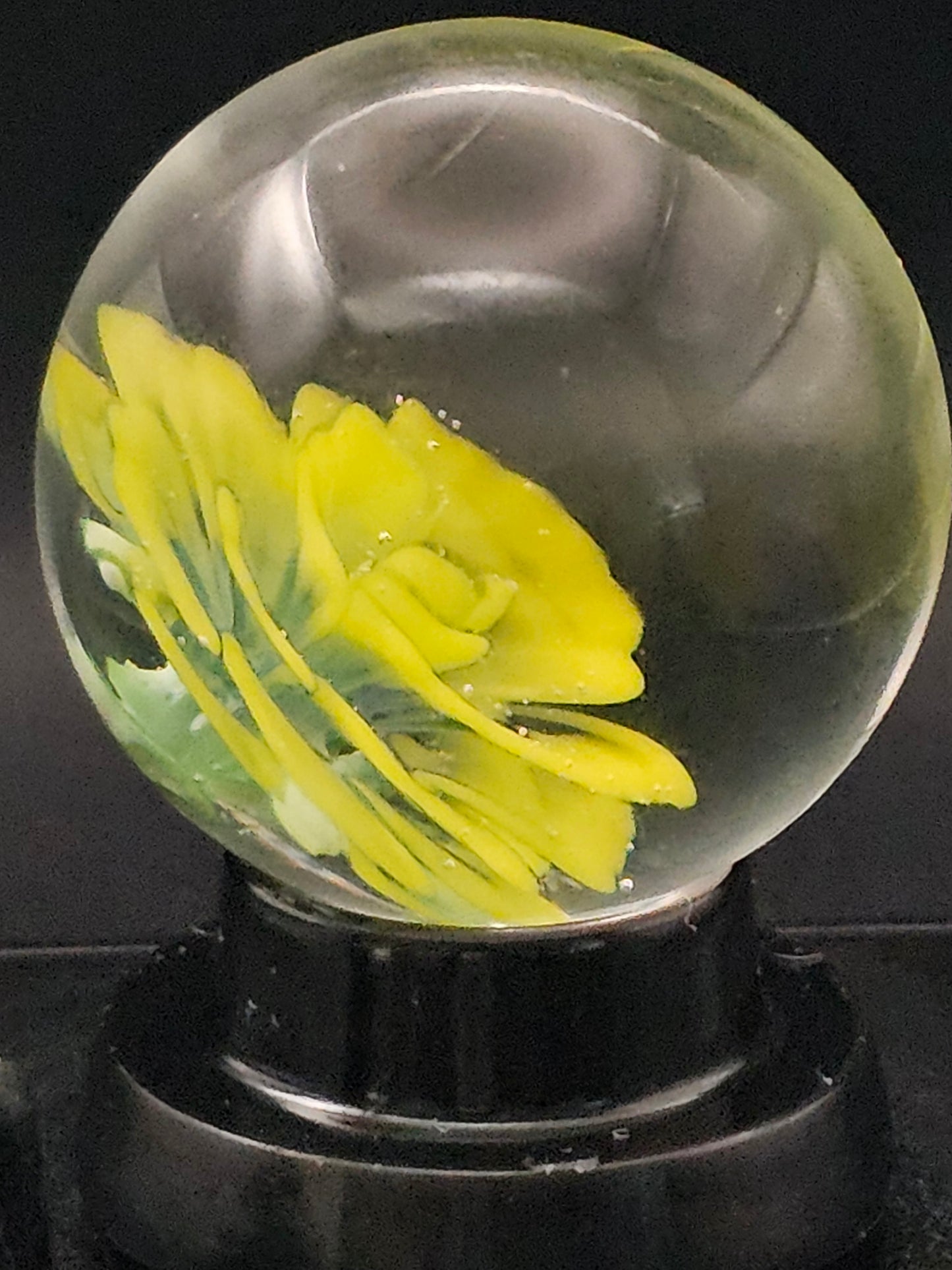 Light Cobalt & Canary Yellow Floral Marble