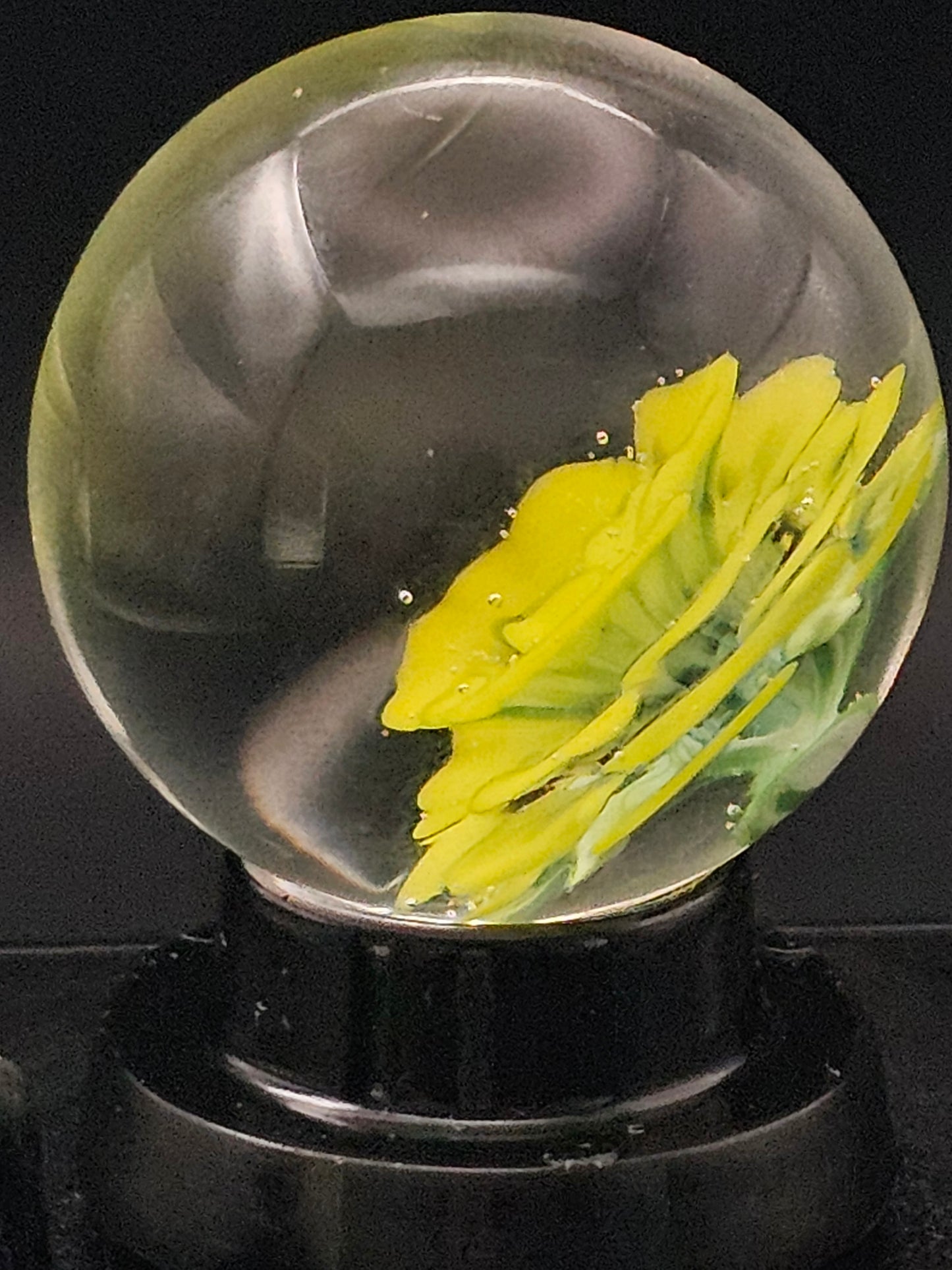 Light Cobalt & Canary Yellow Floral Marble