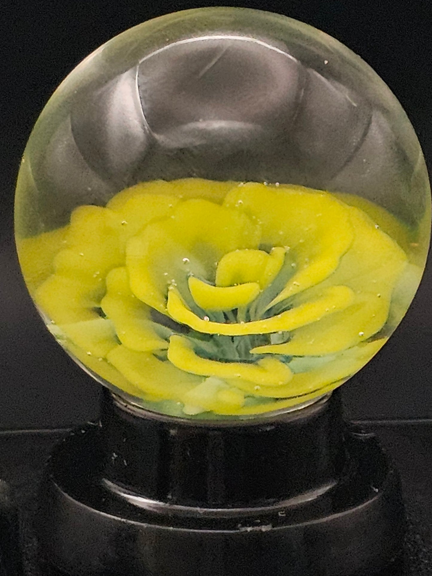 Light Cobalt & Canary Yellow Floral Marble