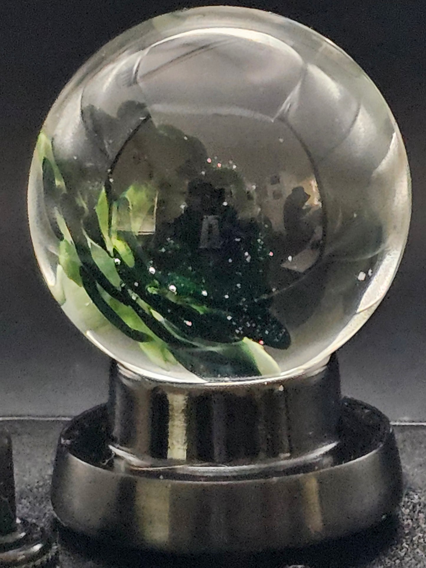 Galaxy Black & Uranium (ION) Floral Marble