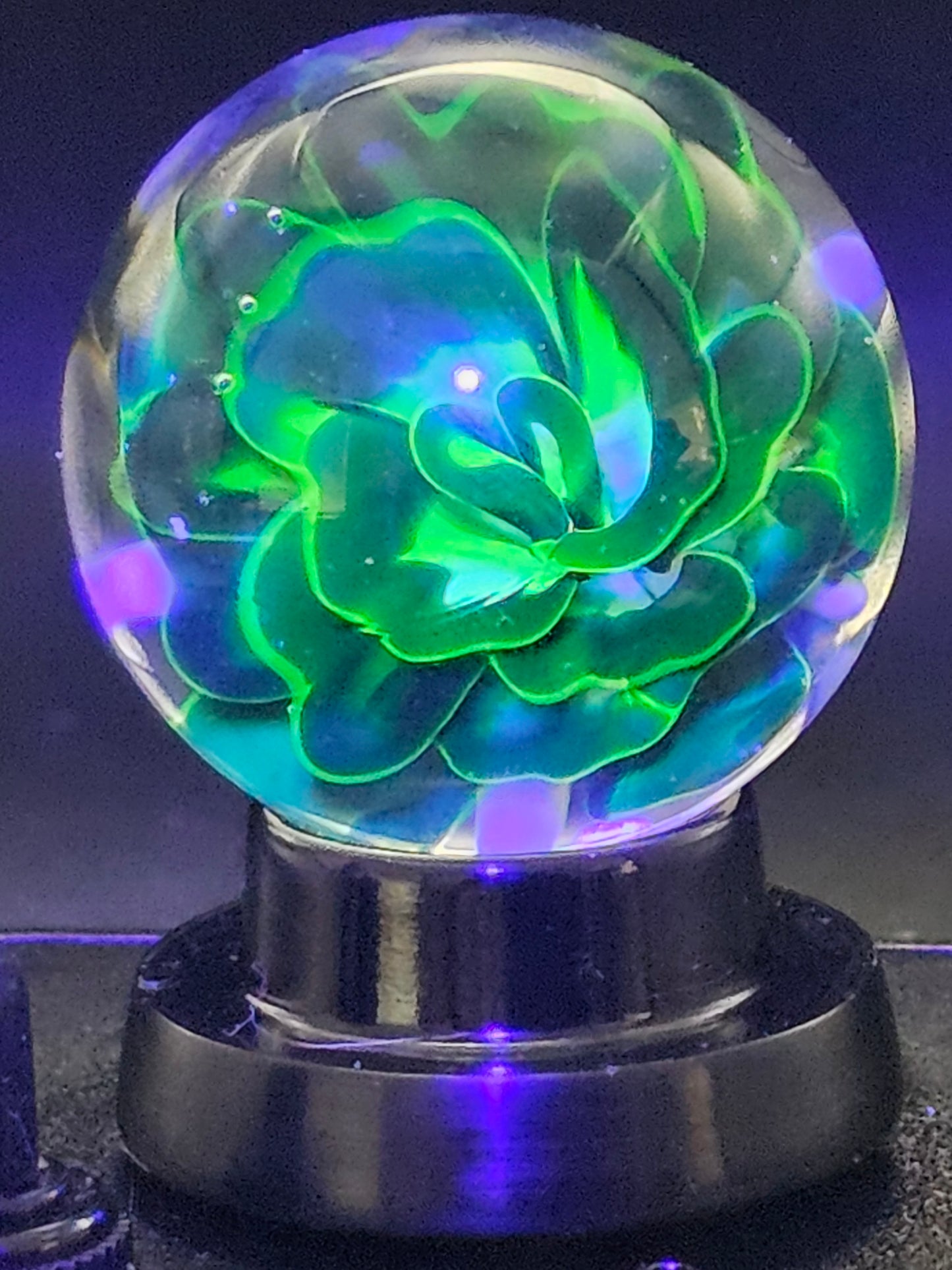 Galaxy Black & Uranium (ION) Floral Marble