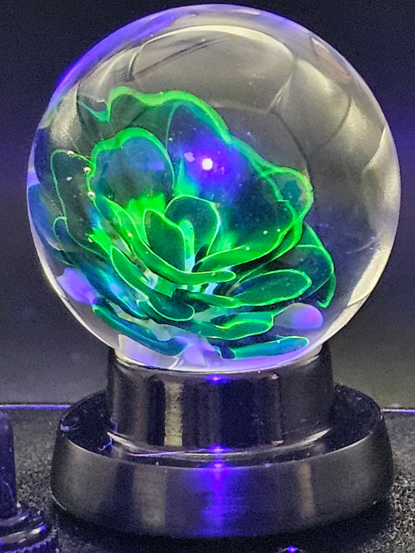 Galaxy Black & Uranium (ION) Floral Marble