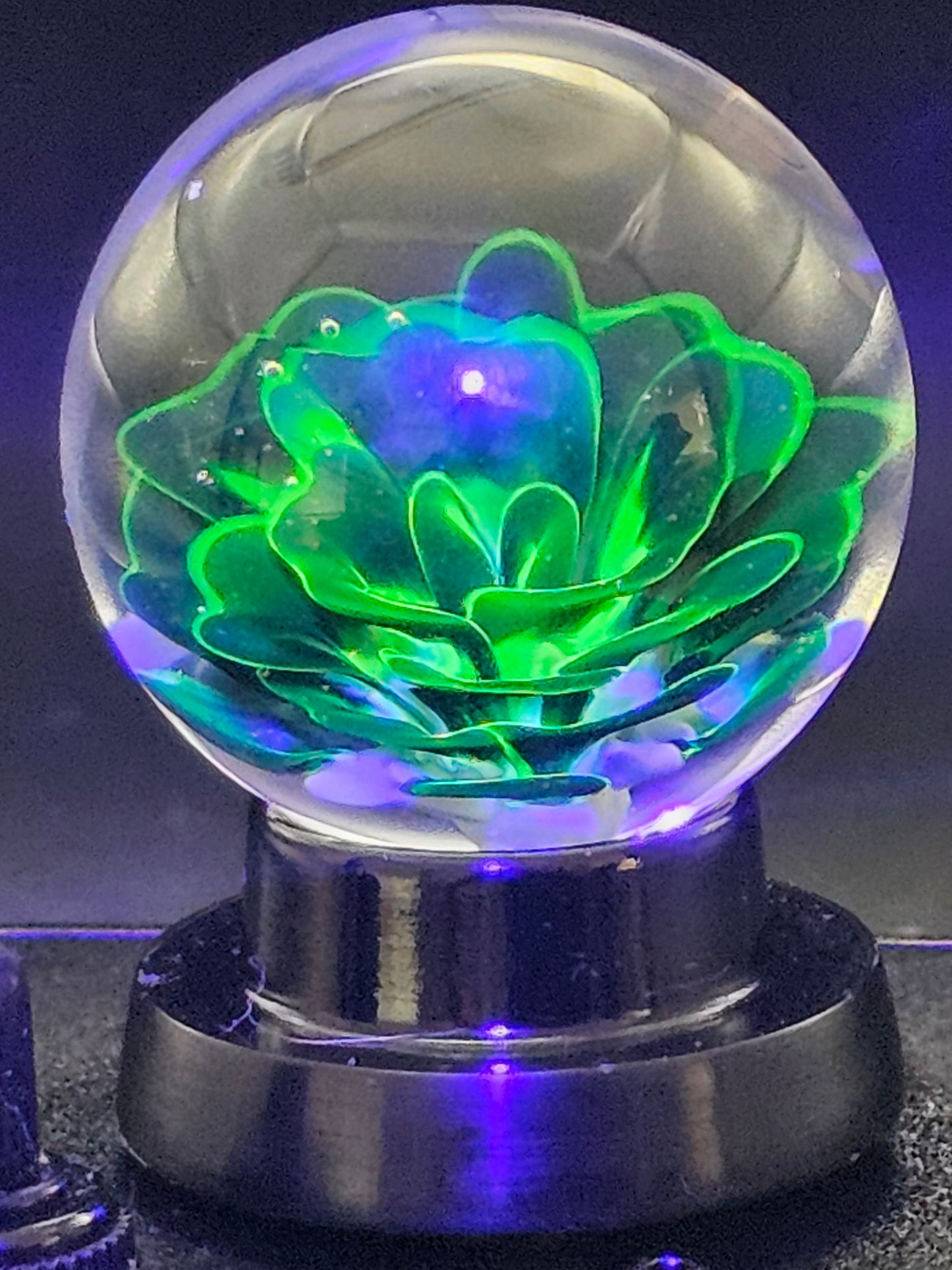 Galaxy Black & Uranium (ION) Floral Marble