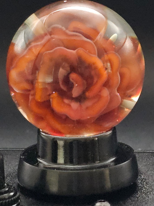 Lava Orange & Red Elvis Floral Marble