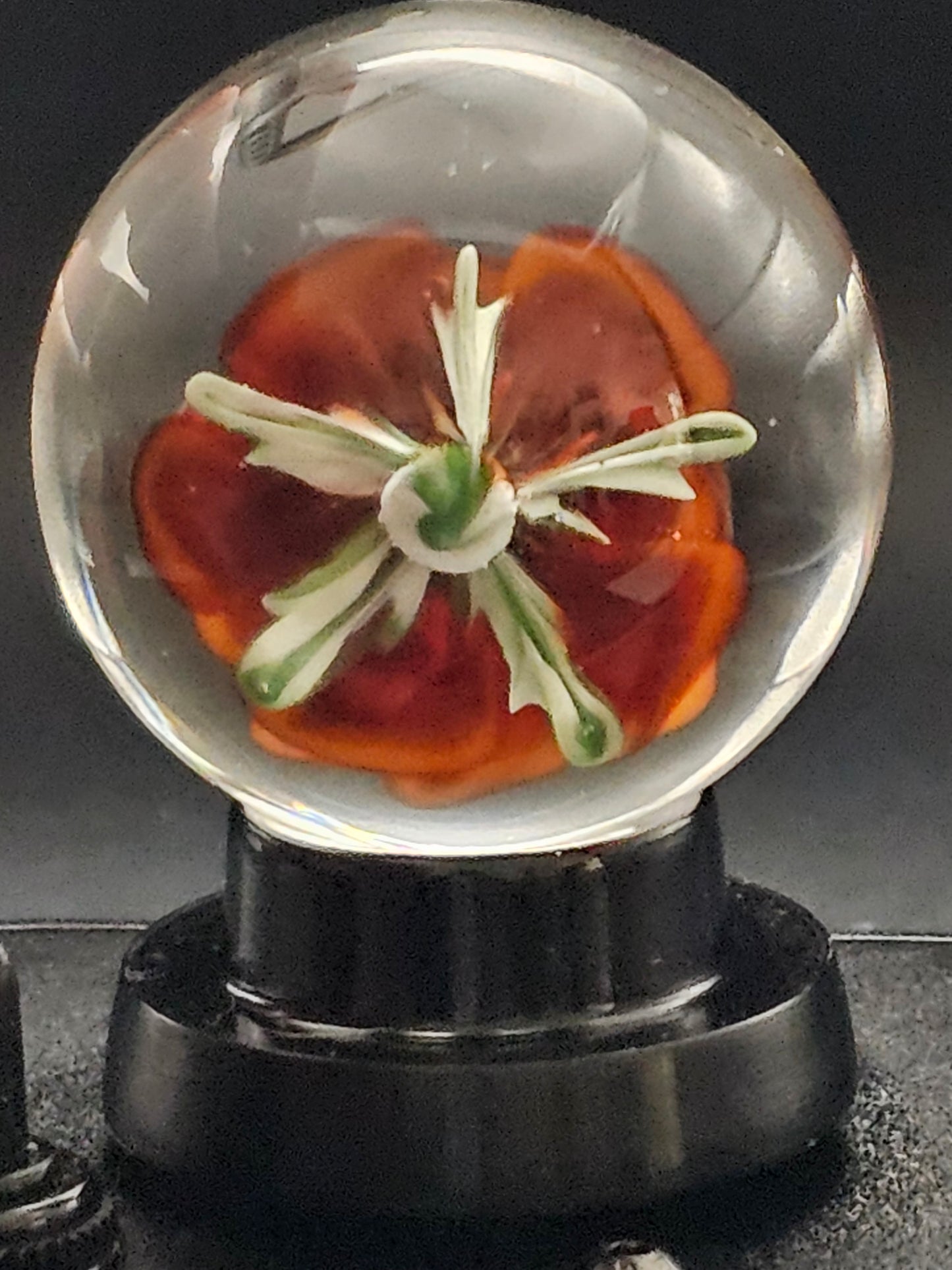 Lava Orange & Red Elvis Floral Marble