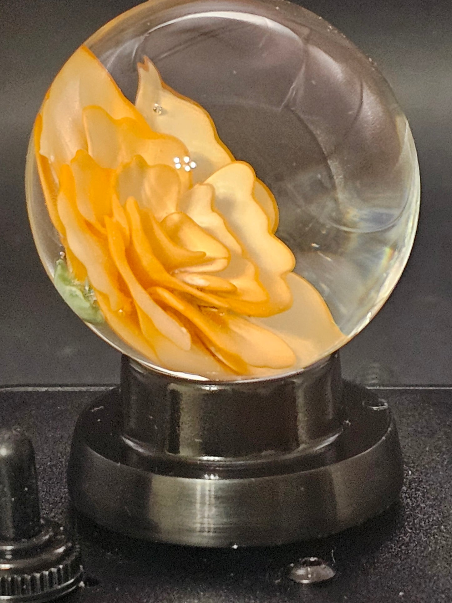 OJ Orange & China White Floral Marble