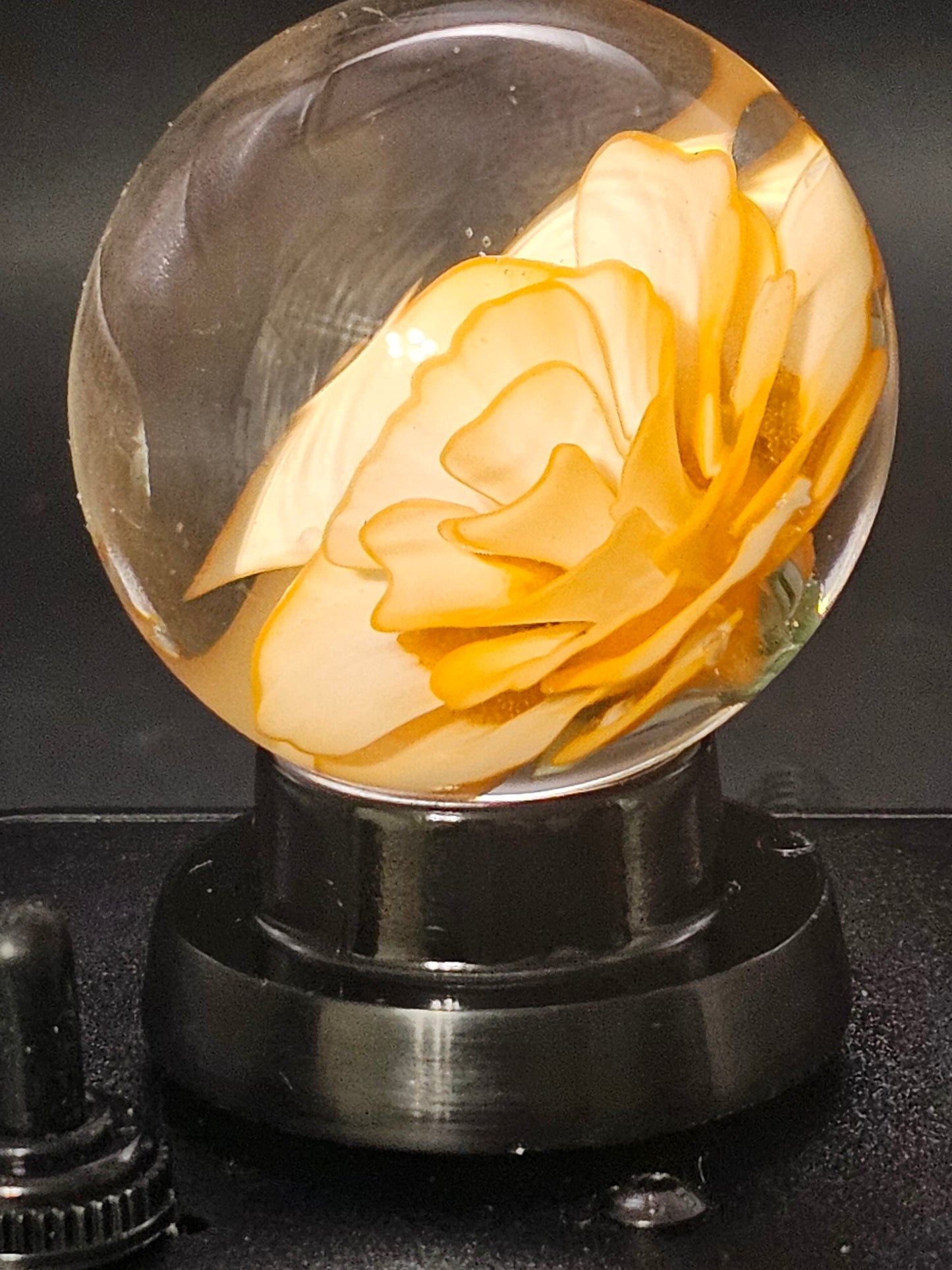 OJ Orange & China White Floral Marble