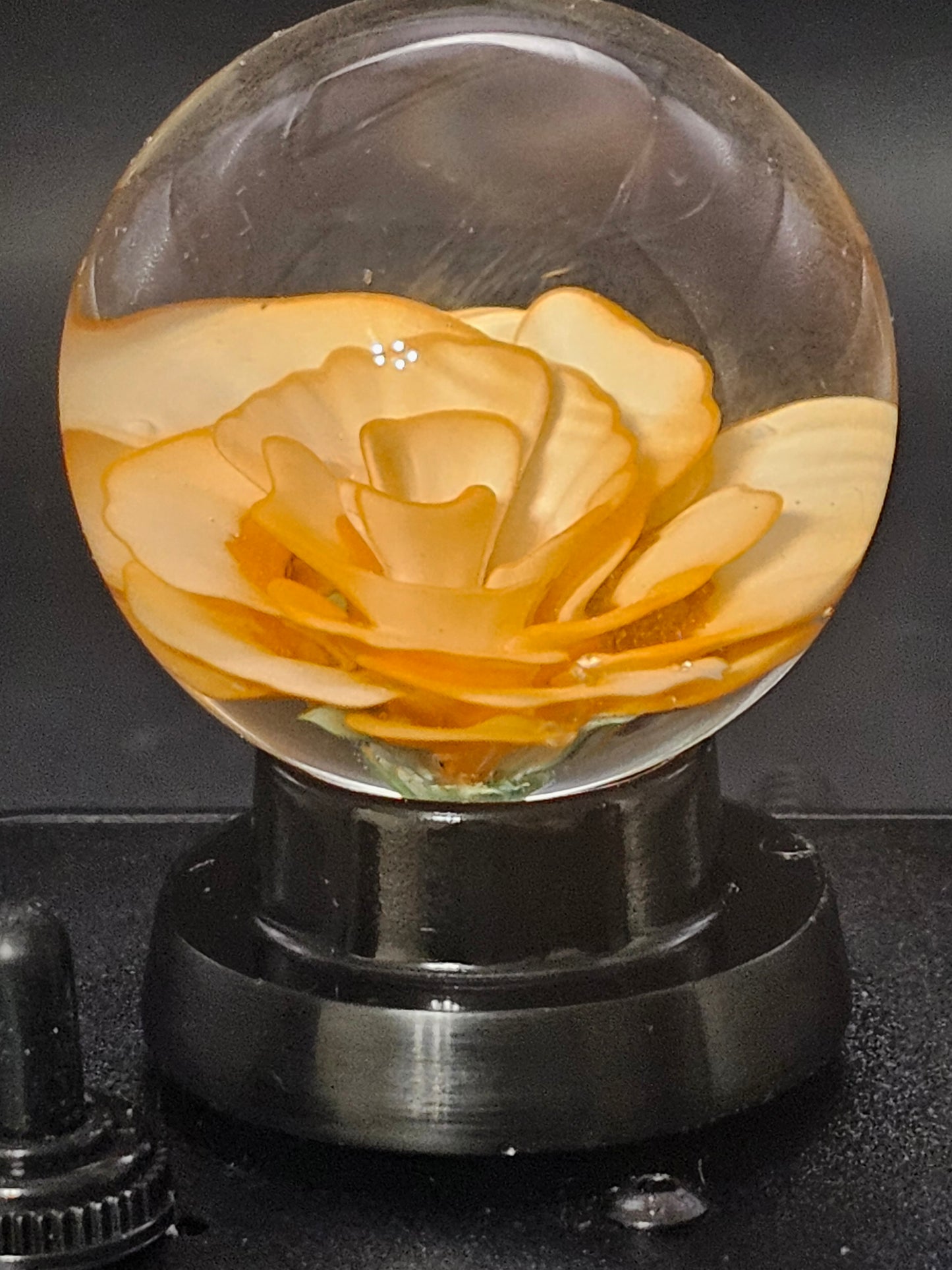 OJ Orange & China White Floral Marble
