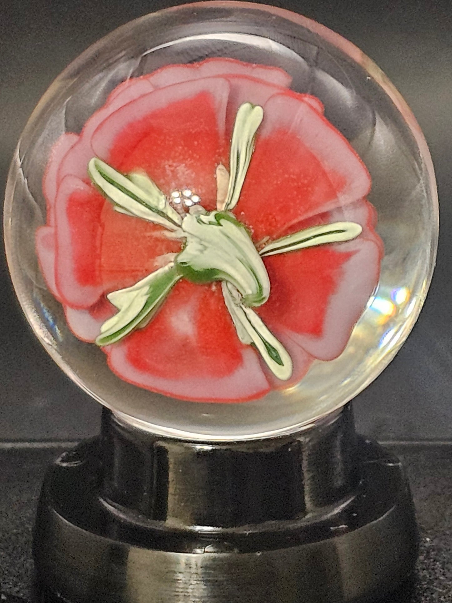 Wisteria & Poppy Red Floral Marble