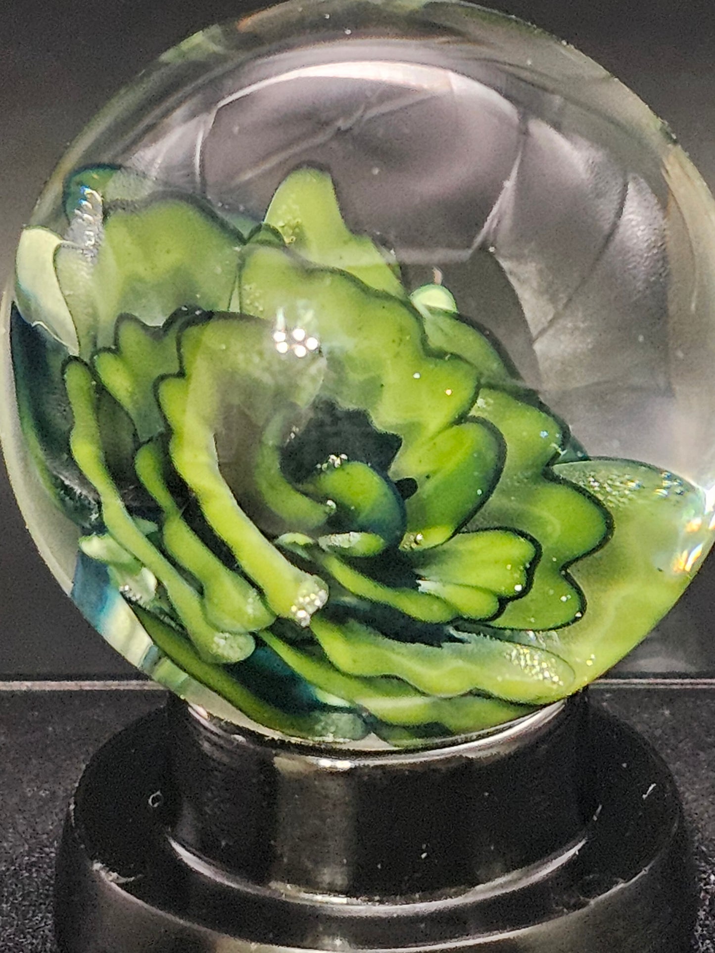 Roswell Yellow & Galaxy Black Floral Marble