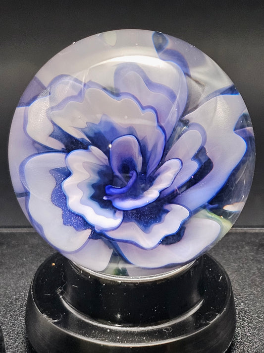 China White, Telemagenta, & Turbo Cobalt Floral Marble