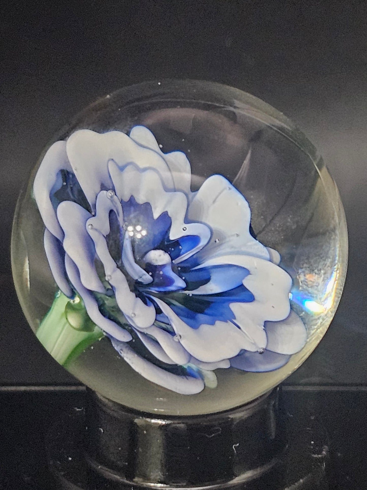 China White, Ion (Uranium) & Turbo Cobalt Floral Marble
