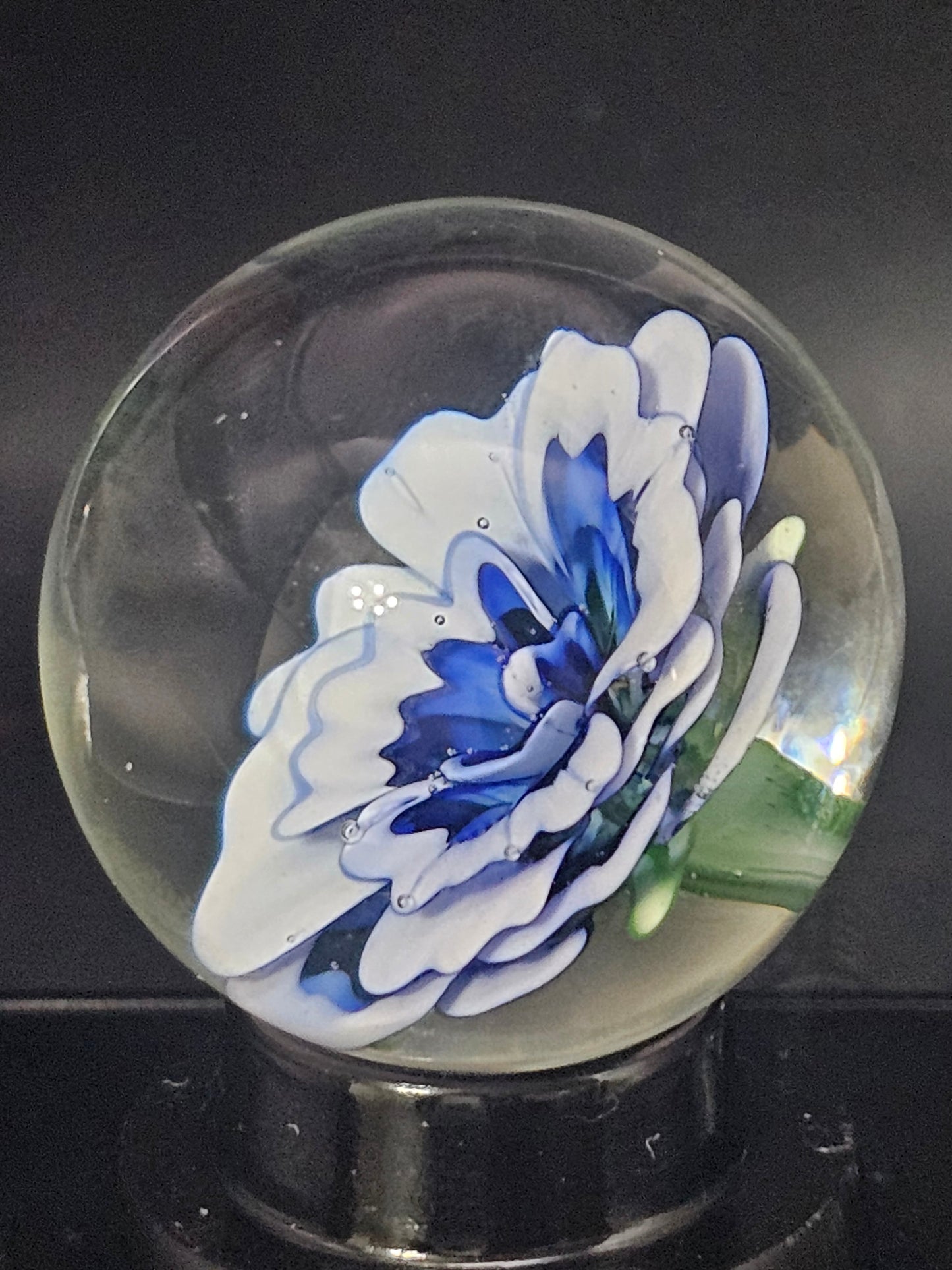China White, Ion (Uranium) & Turbo Cobalt Floral Marble