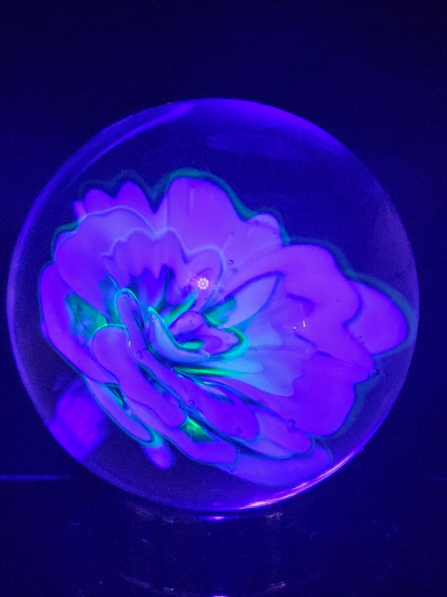 China White, Ion (Uranium) & Turbo Cobalt Floral Marble