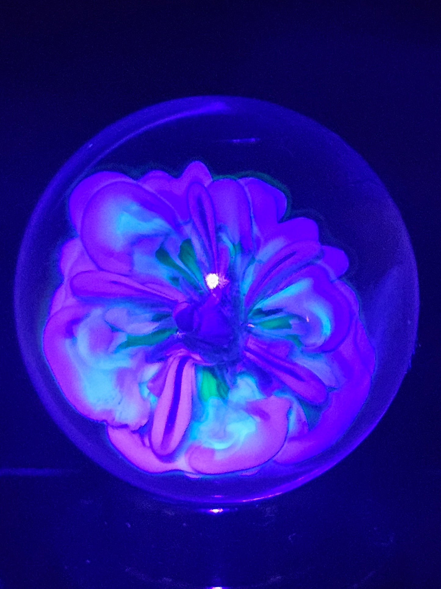 China White, Ion (Uranium) & Turbo Cobalt Floral Marble