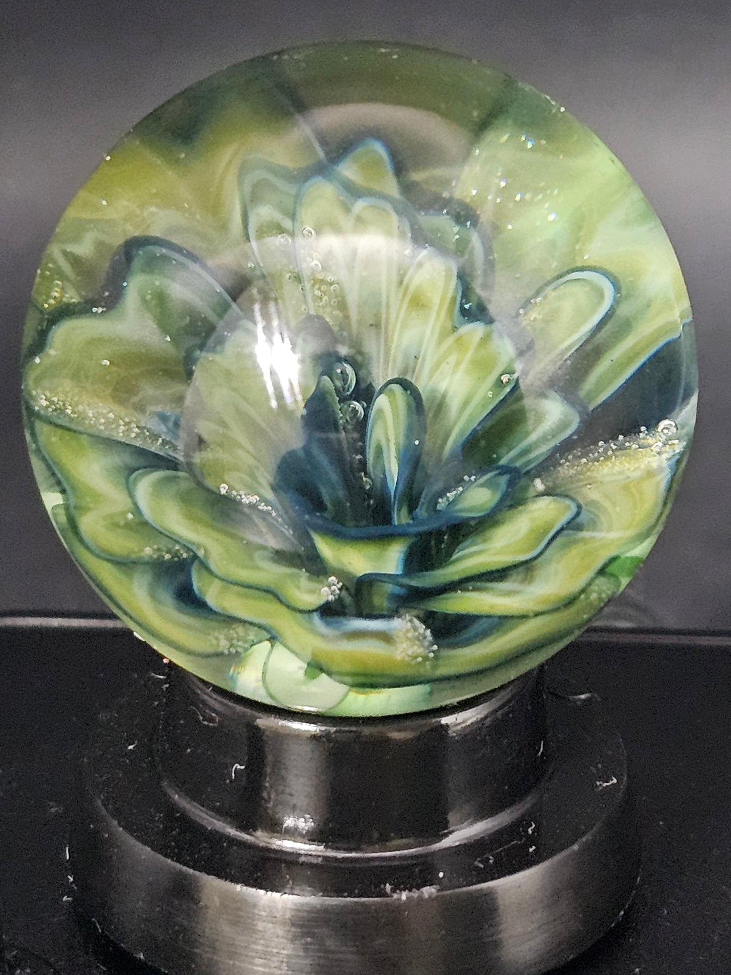 Roswell Yellow, China White Striped & Turbo Cobalt Floral Marble