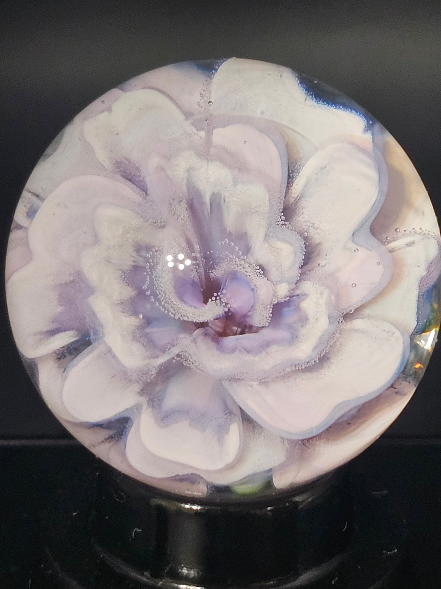 China White & Royal Jelly Floral Marble