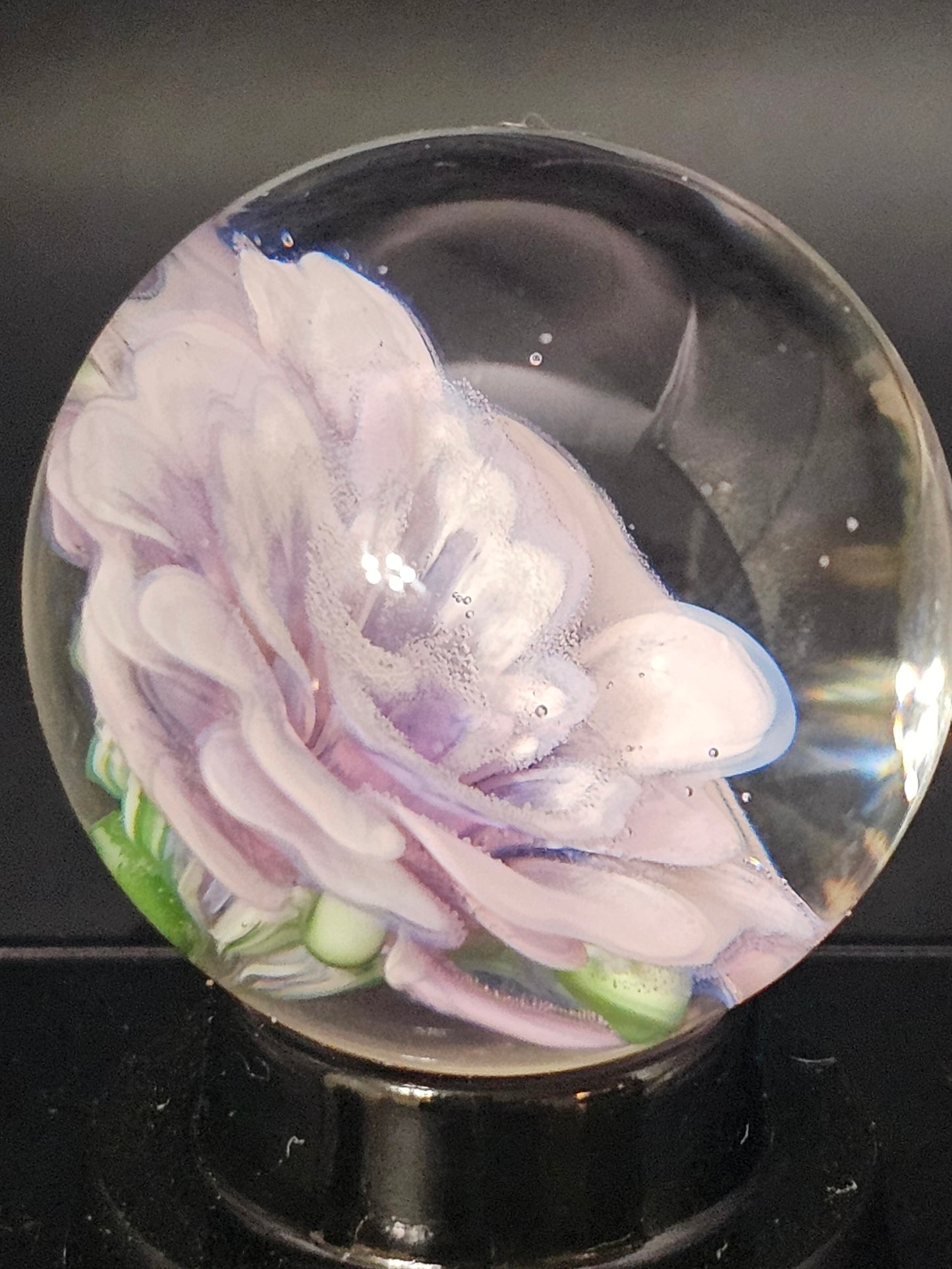 China White & Royal Jelly Floral Marble