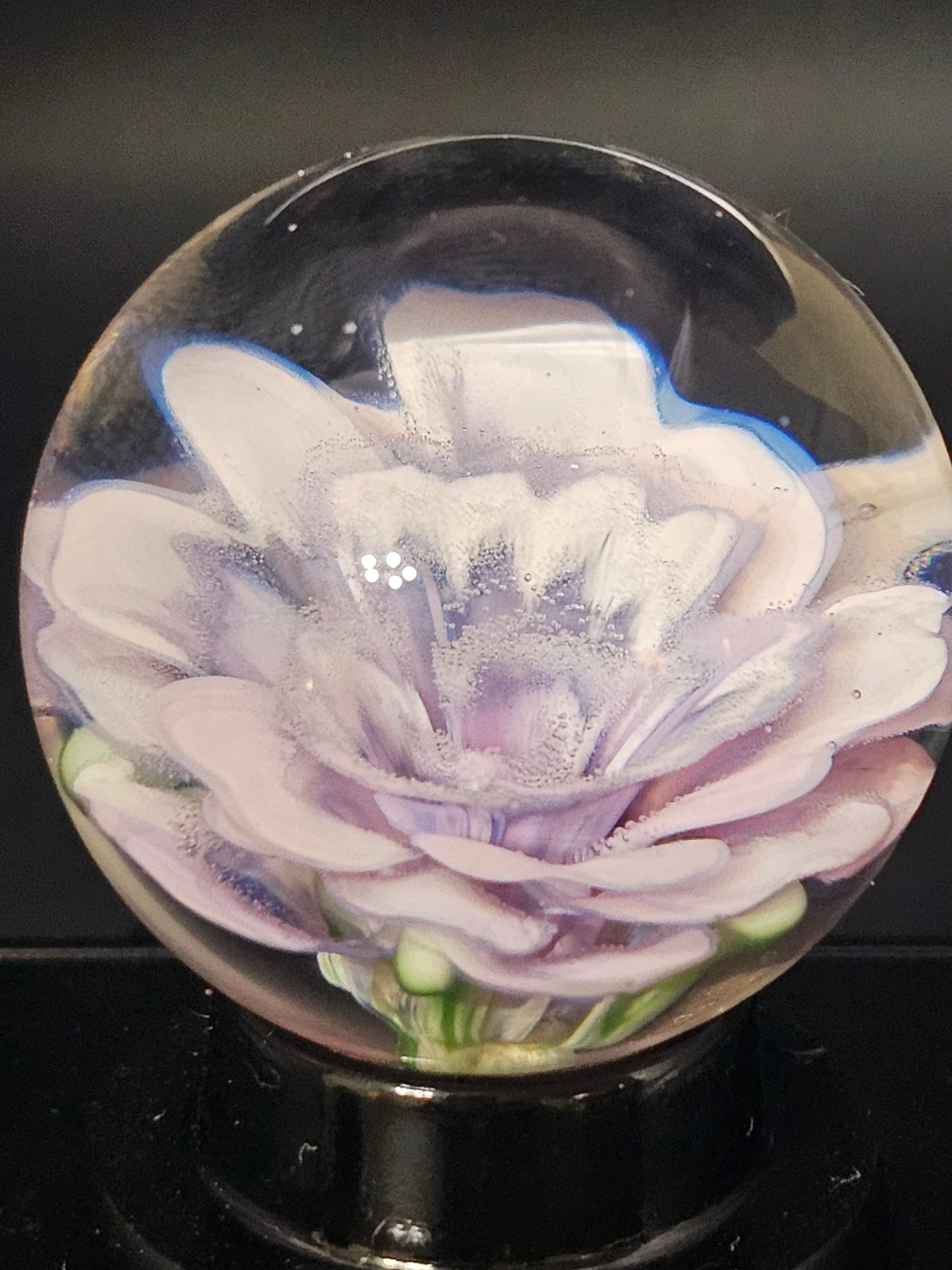 China White & Royal Jelly Floral Marble