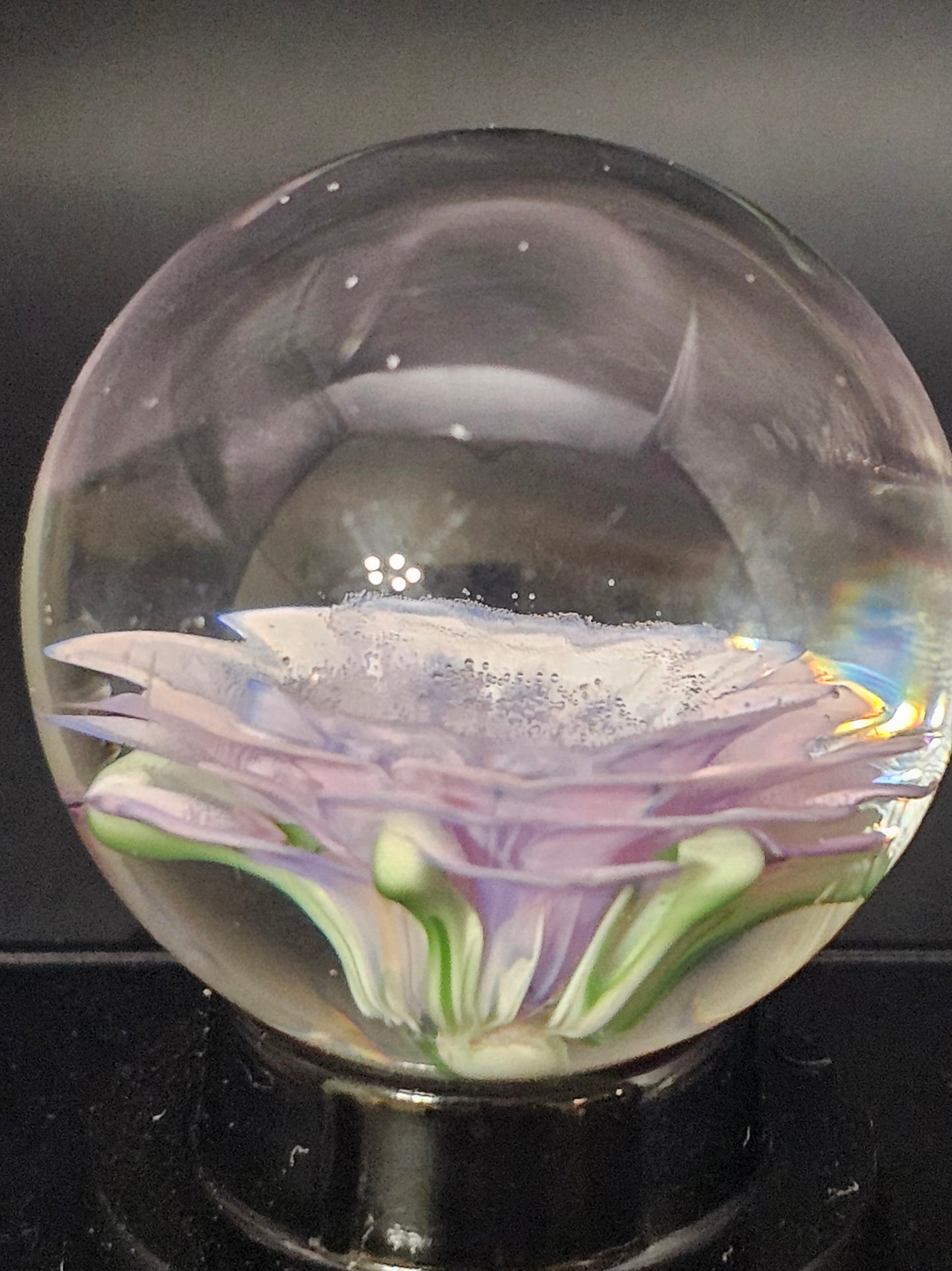 China White & Royal Jelly Floral Marble