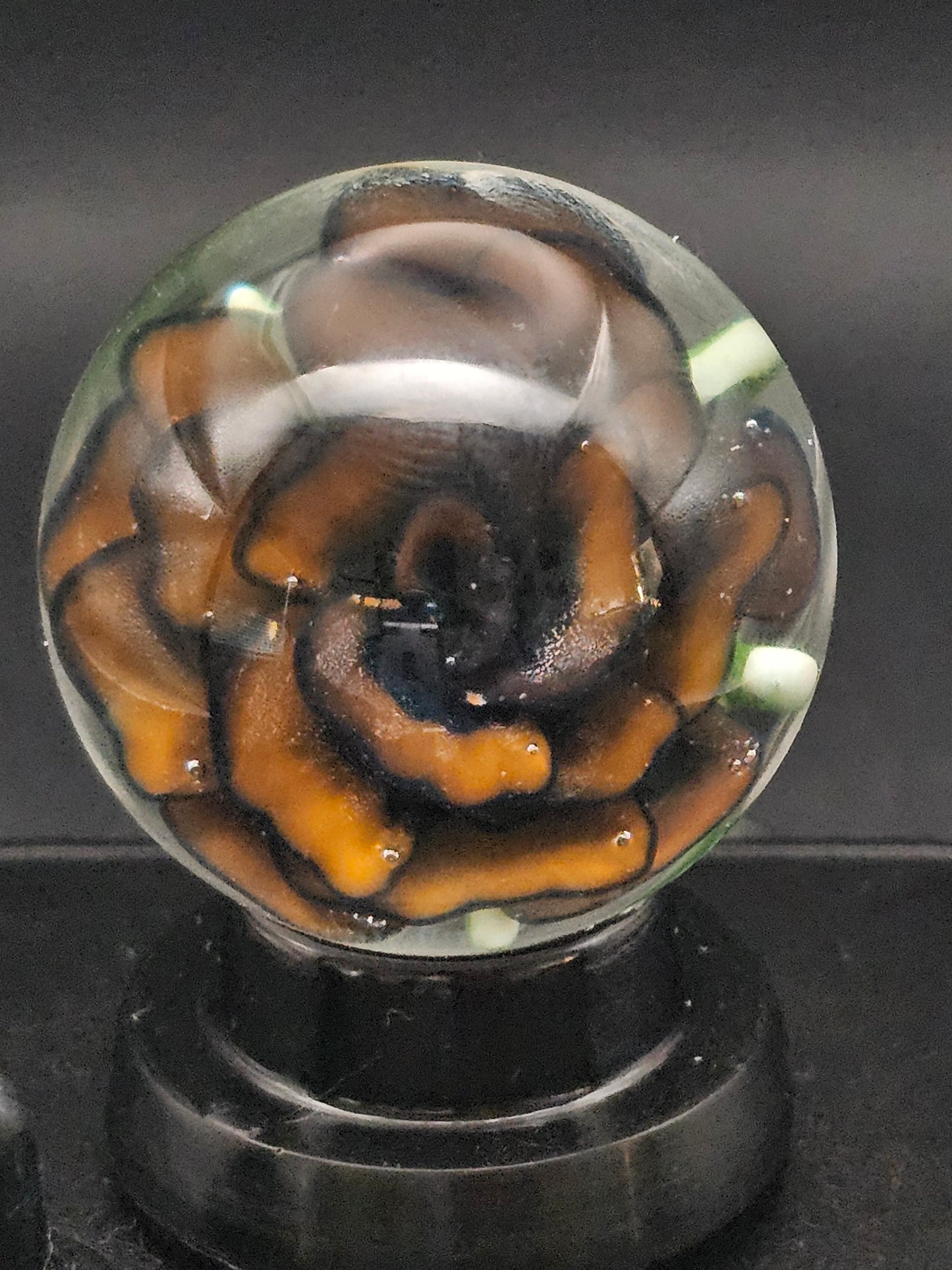 OJ Orange & Jet Black Floral Marble
