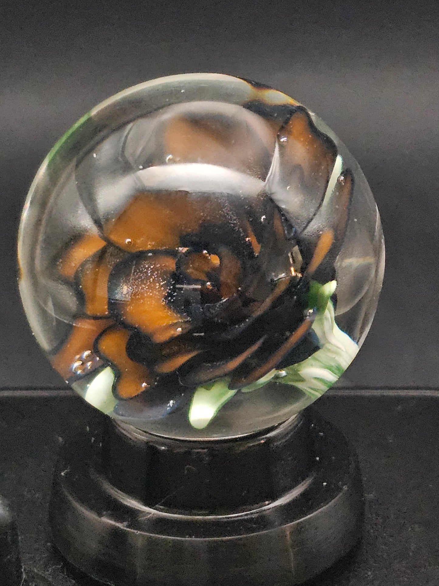 OJ Orange & Jet Black Floral Marble