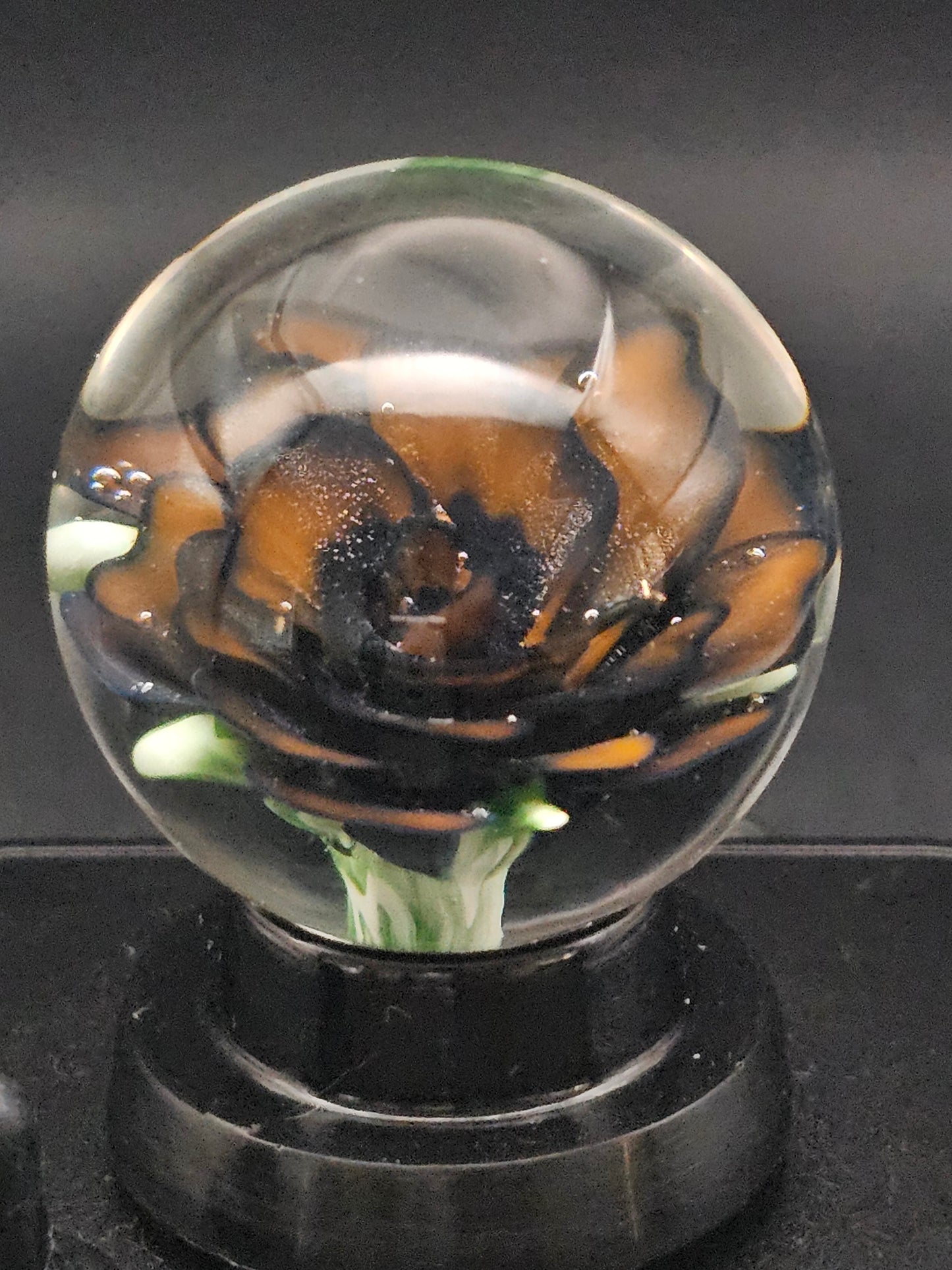 OJ Orange & Jet Black Floral Marble