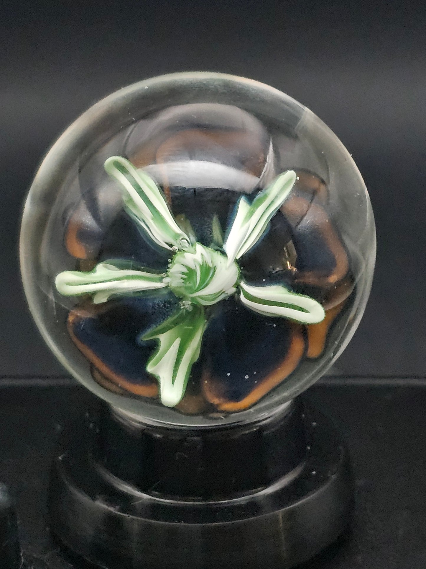 OJ Orange & Jet Black Floral Marble