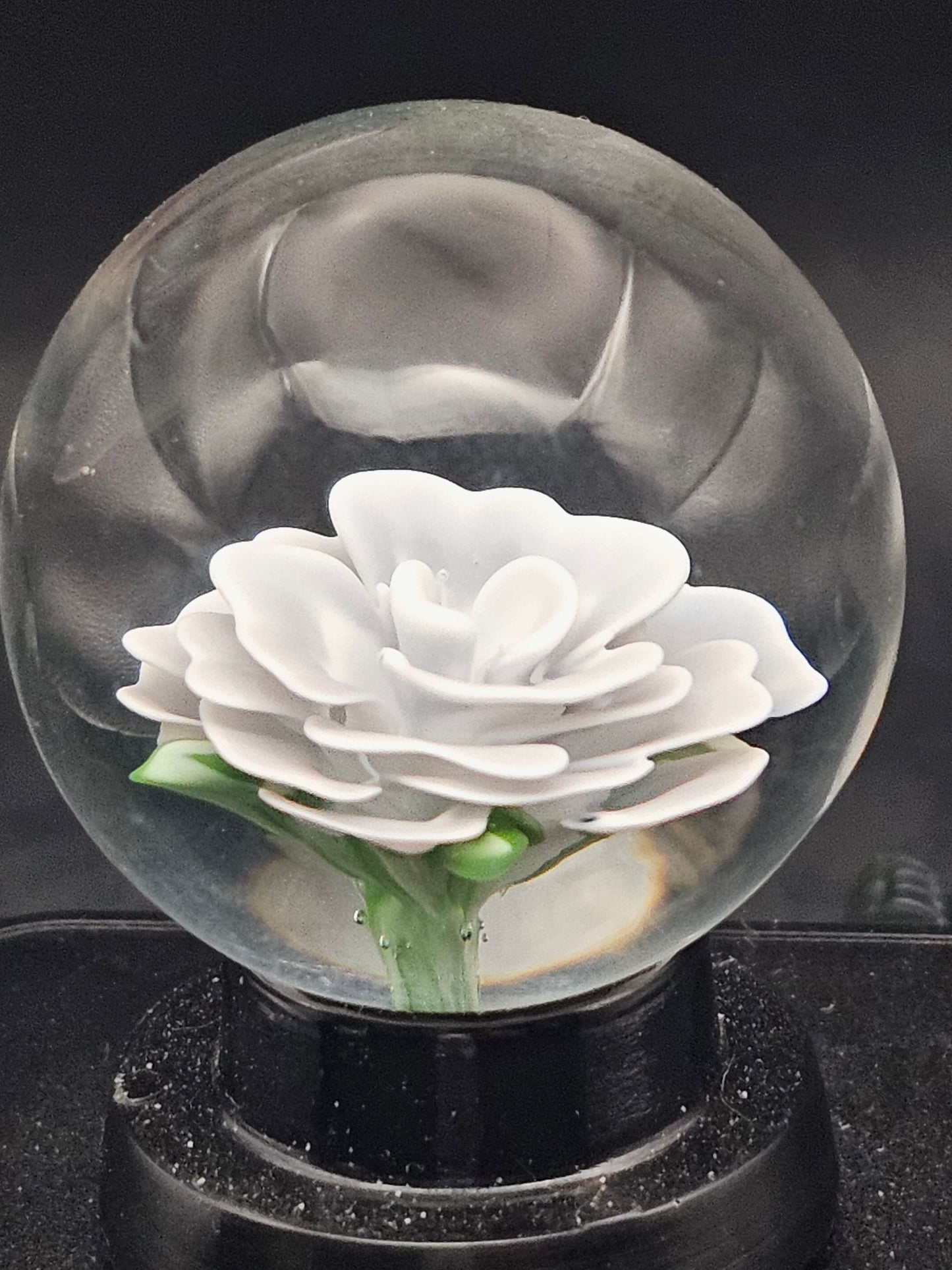 Lotus White & Dark Knight Floral Marble