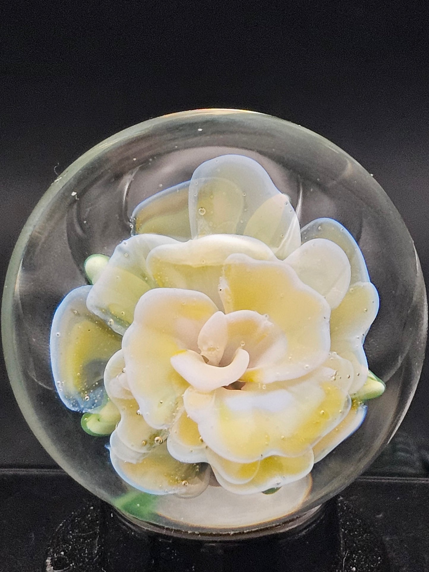 Canary Yellow & Lotus White Floral Marble