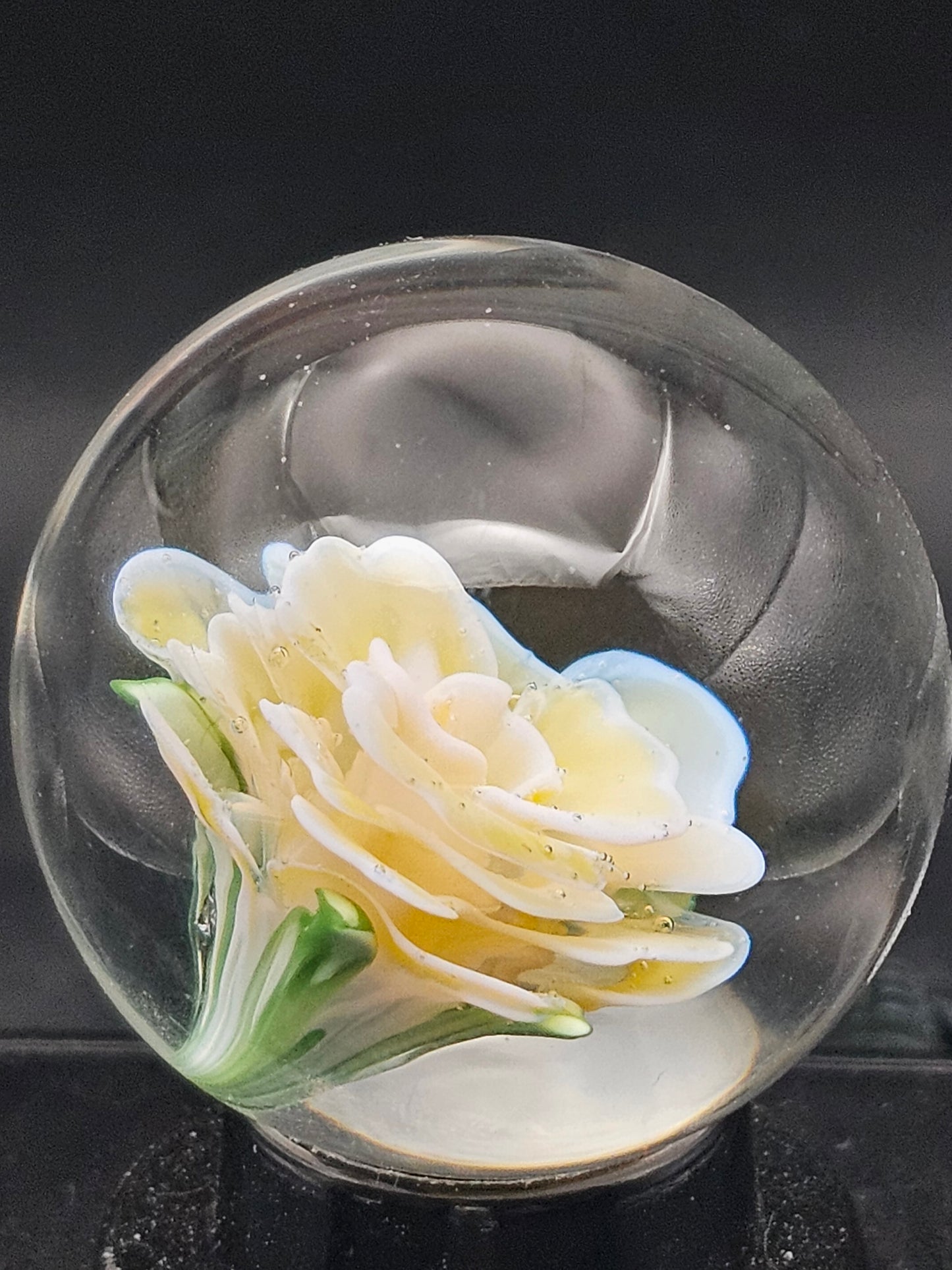 Canary Yellow & Lotus White Floral Marble
