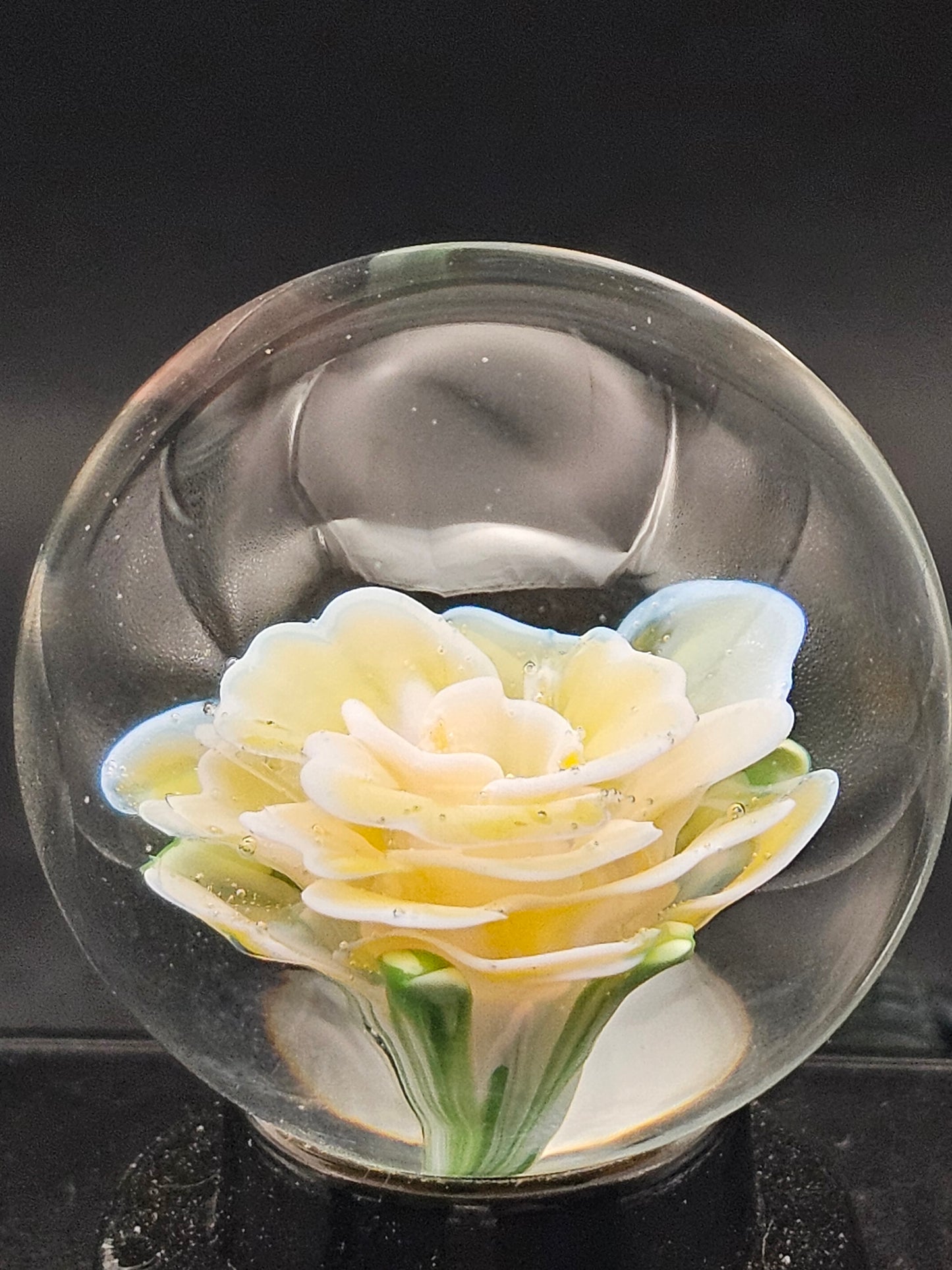 Canary Yellow & Lotus White Floral Marble