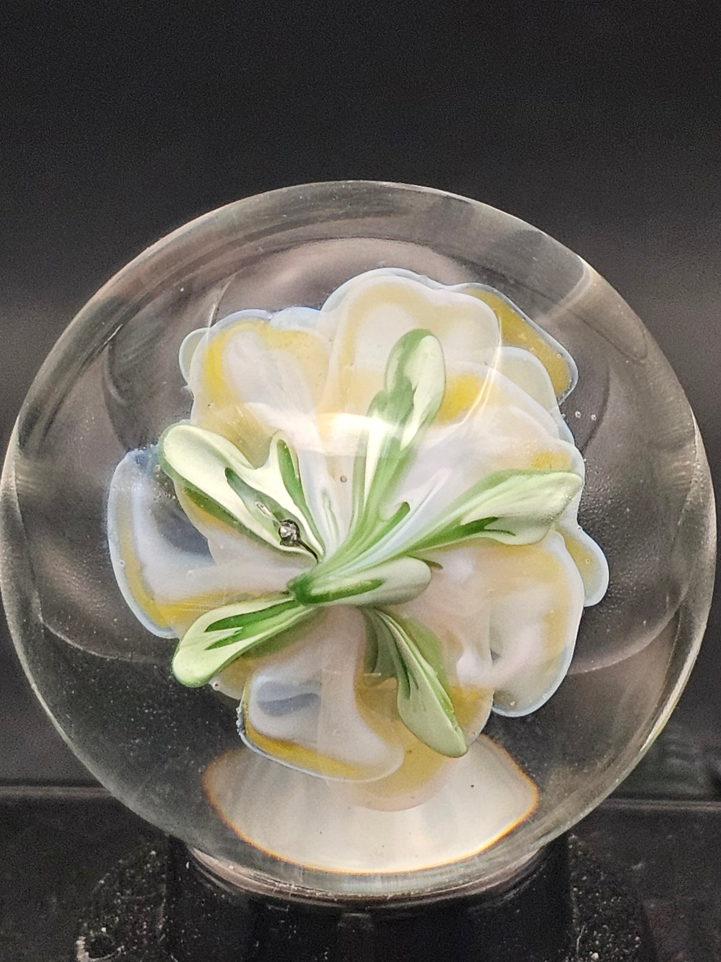 Canary Yellow & Lotus White Floral Marble