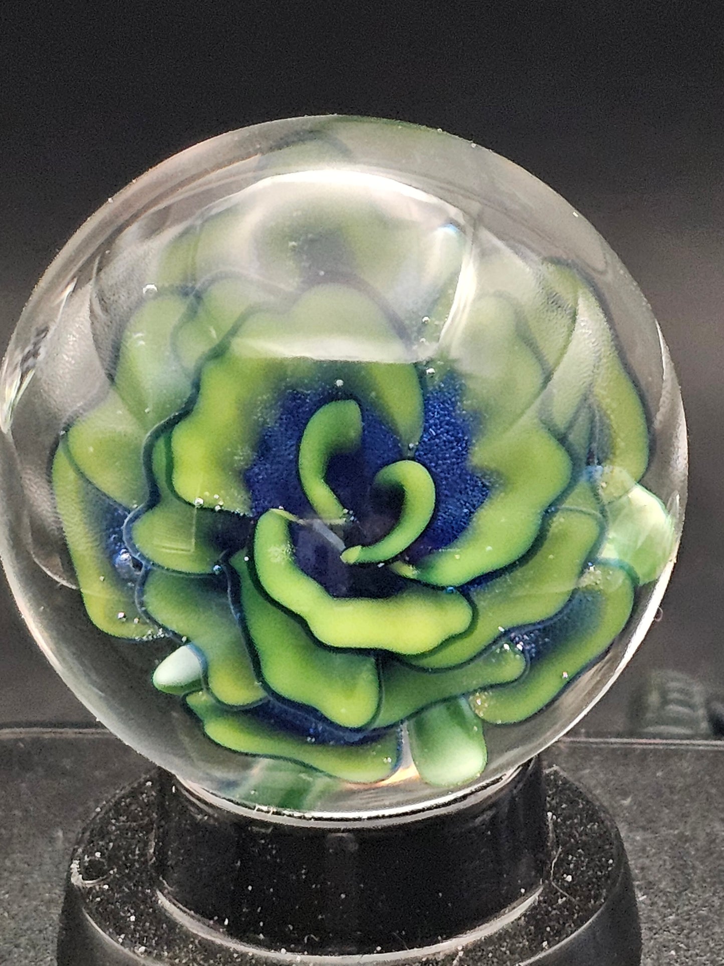 Roswell Yellow & Dark Cobalt Floral Marble