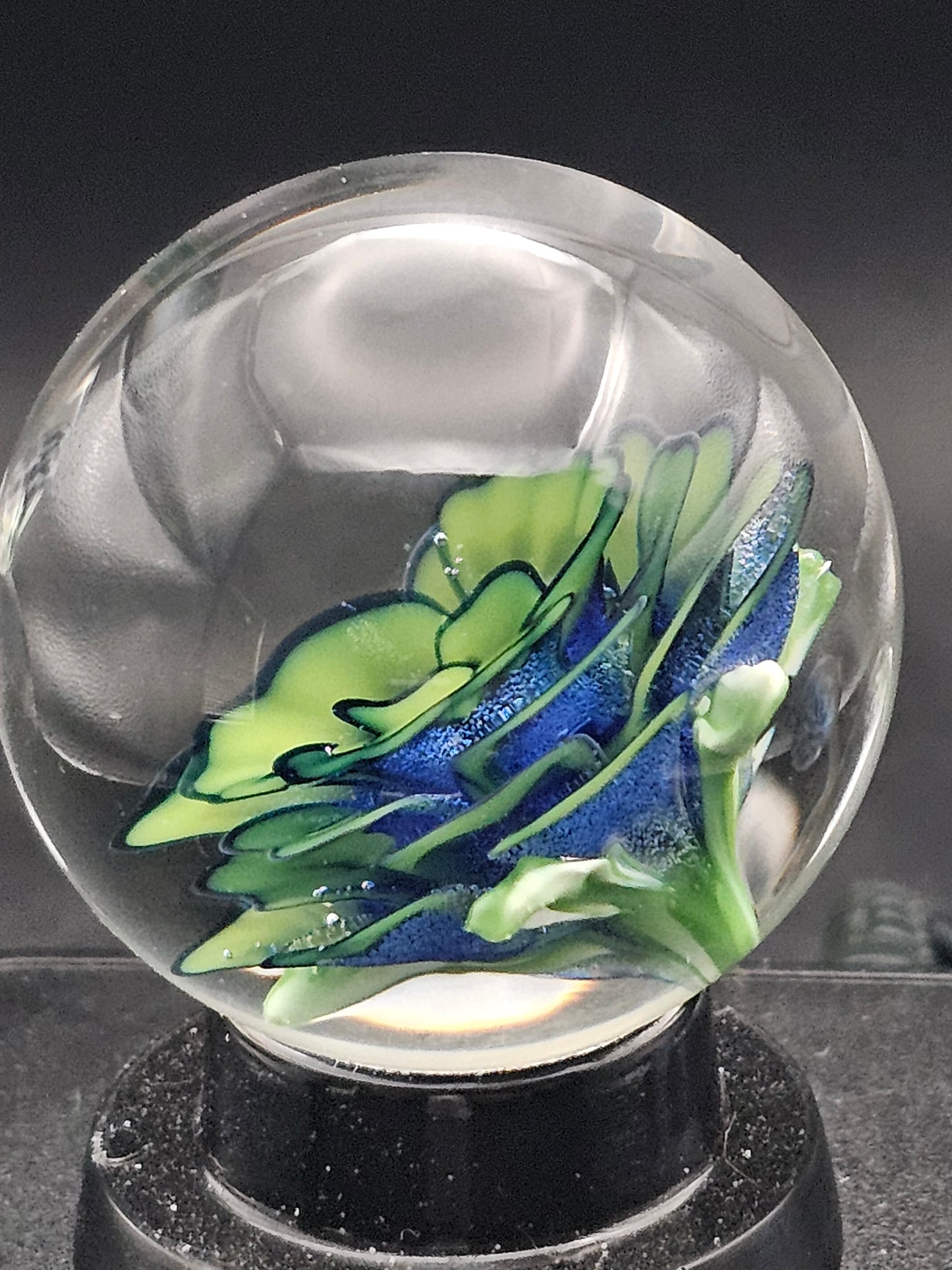 Roswell Yellow & Dark Cobalt Floral Marble