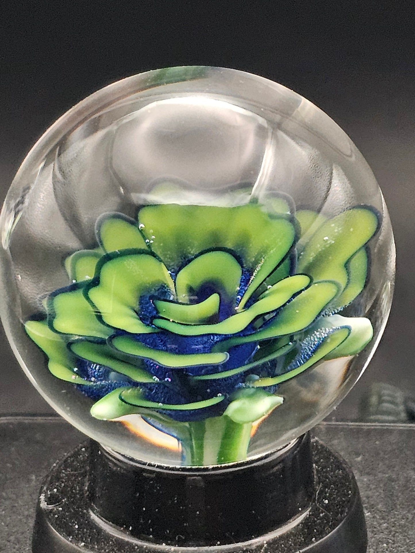 Roswell Yellow & Dark Cobalt Floral Marble