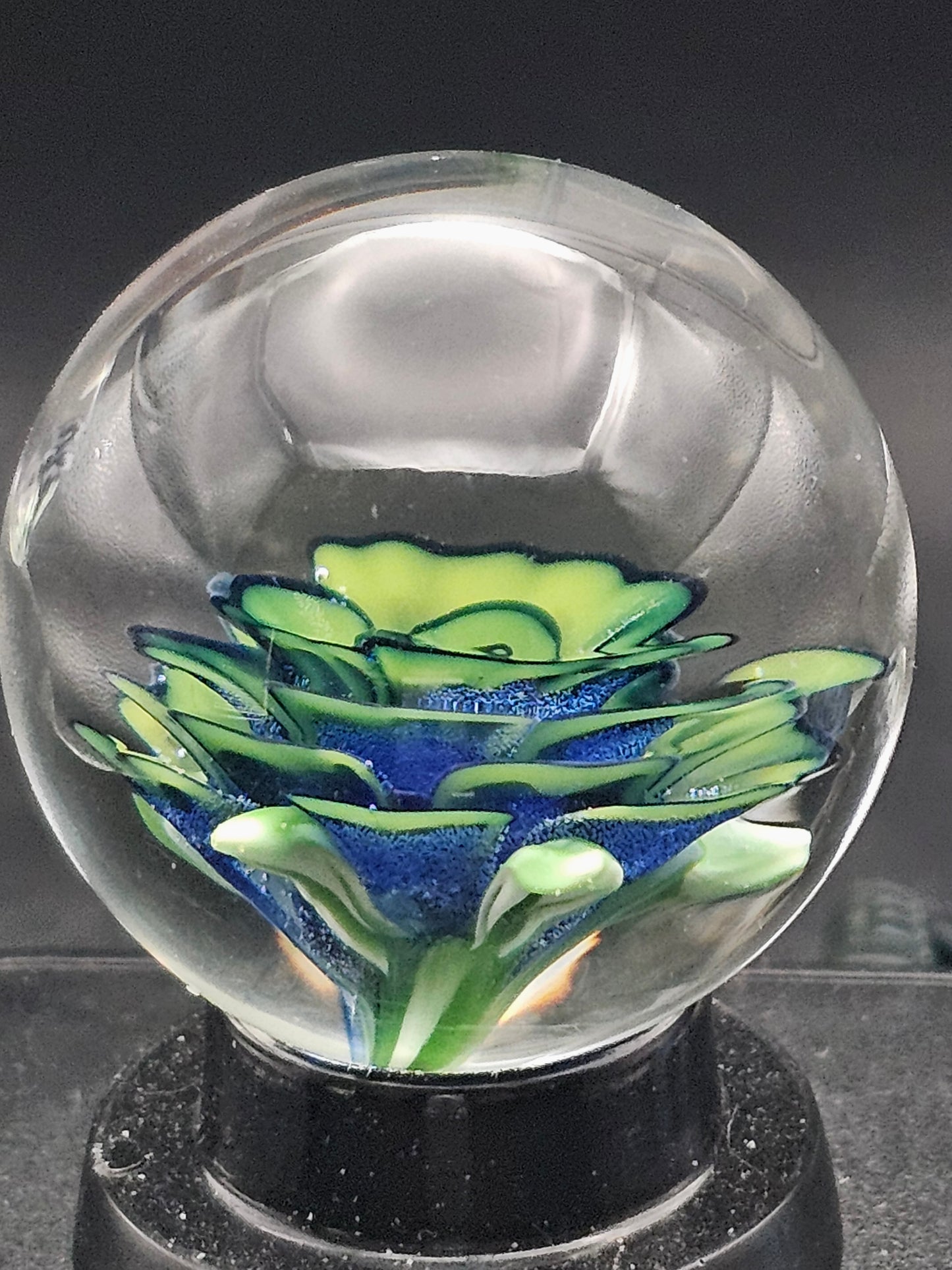 Roswell Yellow & Dark Cobalt Floral Marble