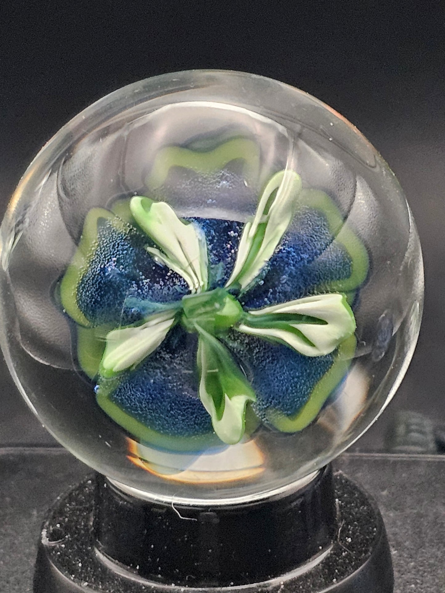 Roswell Yellow & Dark Cobalt Floral Marble