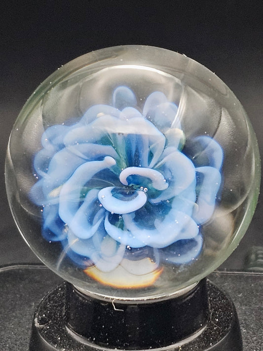 Lotus White & Cobalt Floral Marble