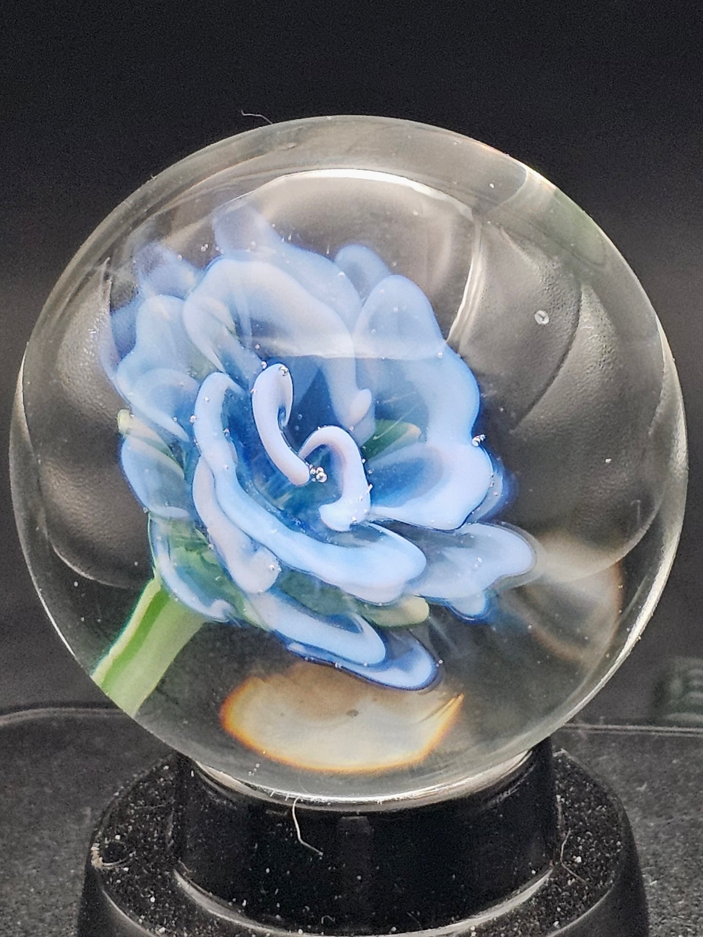 Lotus White & Cobalt Floral Marble